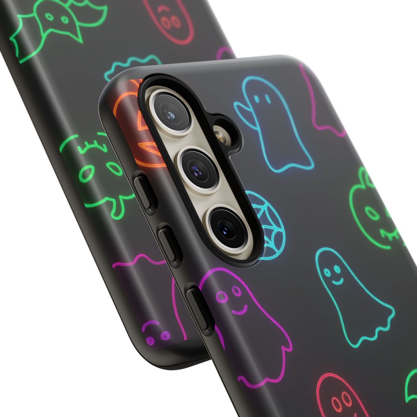 Neon Halloween Pattern | Cute Ghosts, Pumpkins & Bats Glow Design Phone Cases