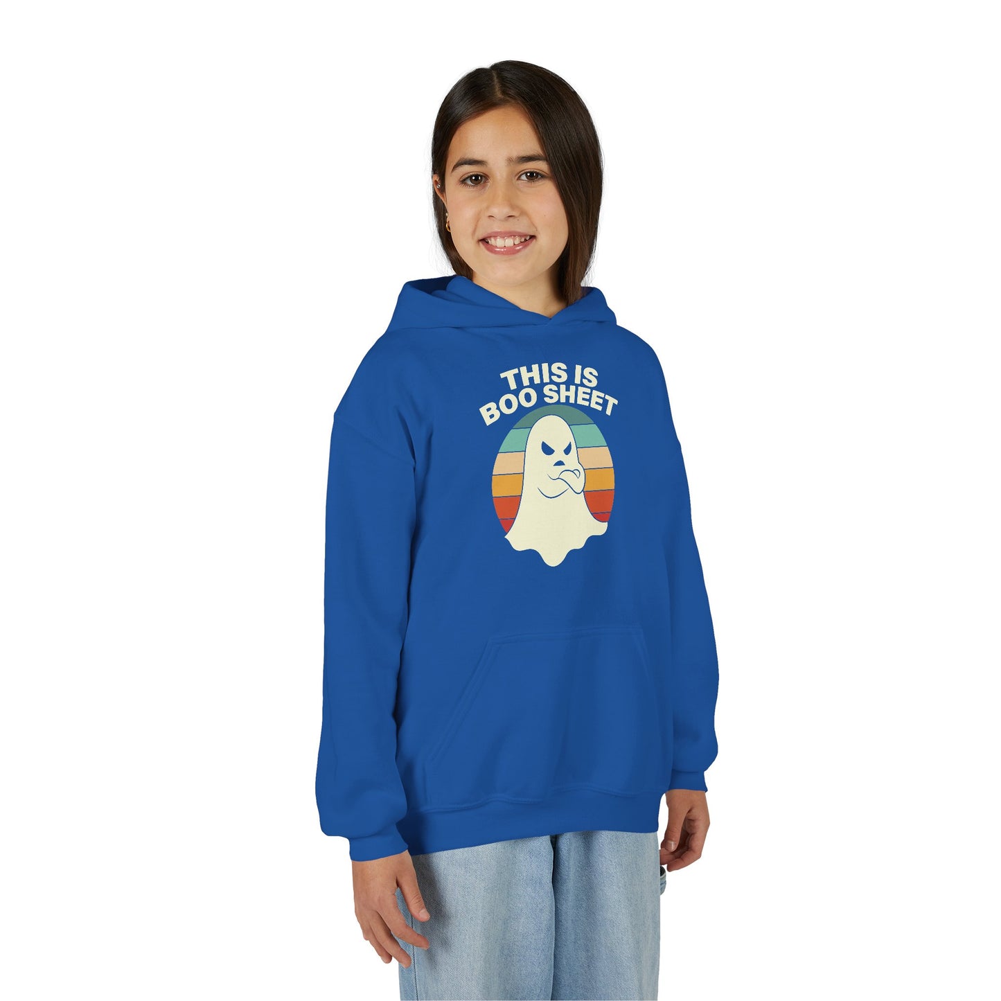 This Is Boo Sheet Funny Halloween T‑Shirt | Sarcastic Ghost Shirt for Spooky Season | Retro Ghost Graphic Tee for Men & Women Kids Hoodie