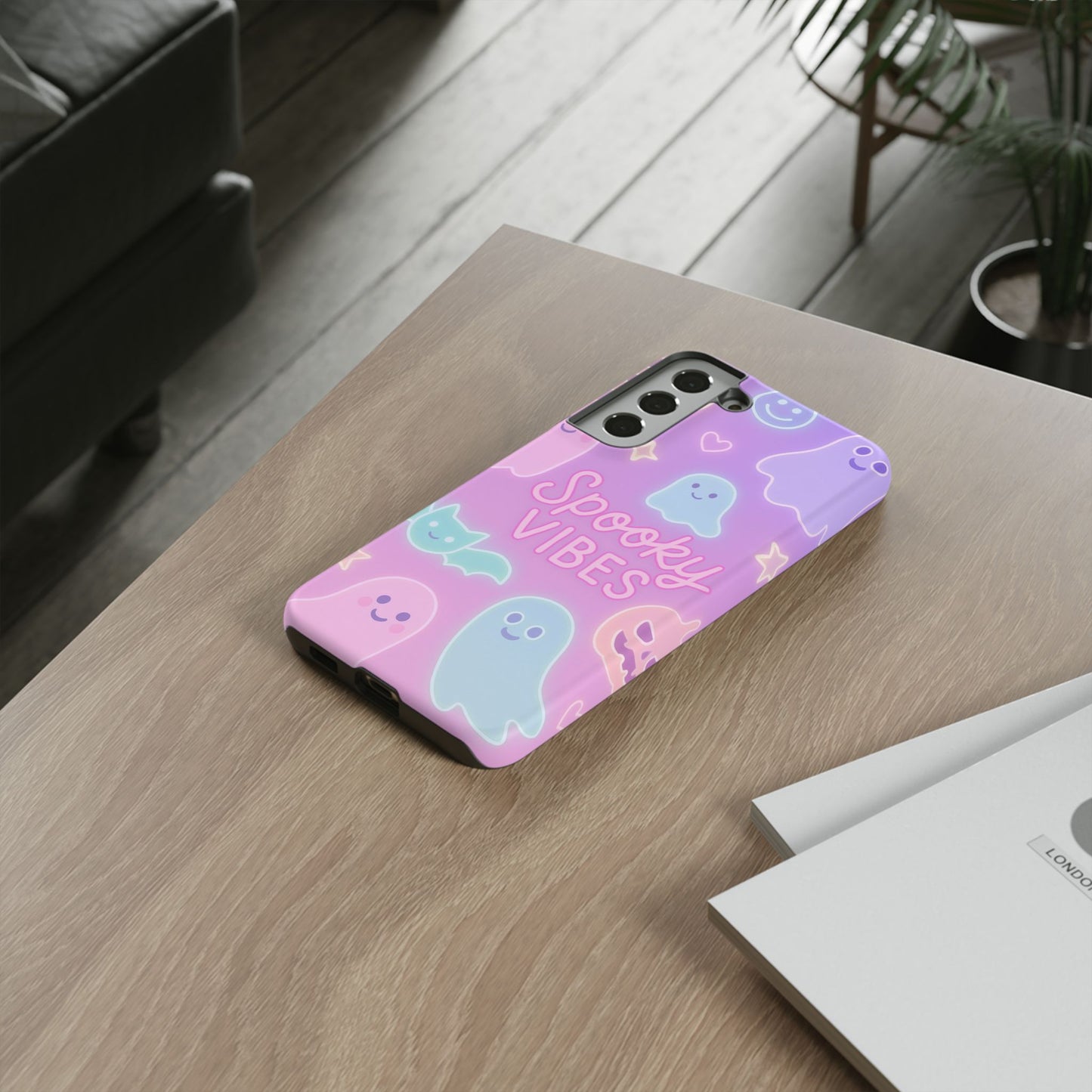 Spooky Vibes Pastel Halloween Design | Cute Ghosts, Pumpkins & Bats Aesthetic Phone Cases