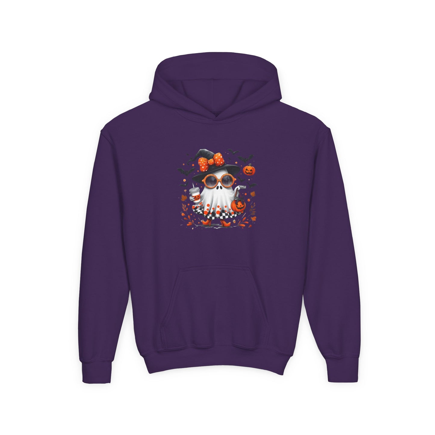 Cute Halloween Ghost T-Shirt | Trendy Witch Ghost Outfit | Spooky Fall Shirt for Women | Pumpkin Aesthetic Halloween Apparel Gift Kids Hoodie