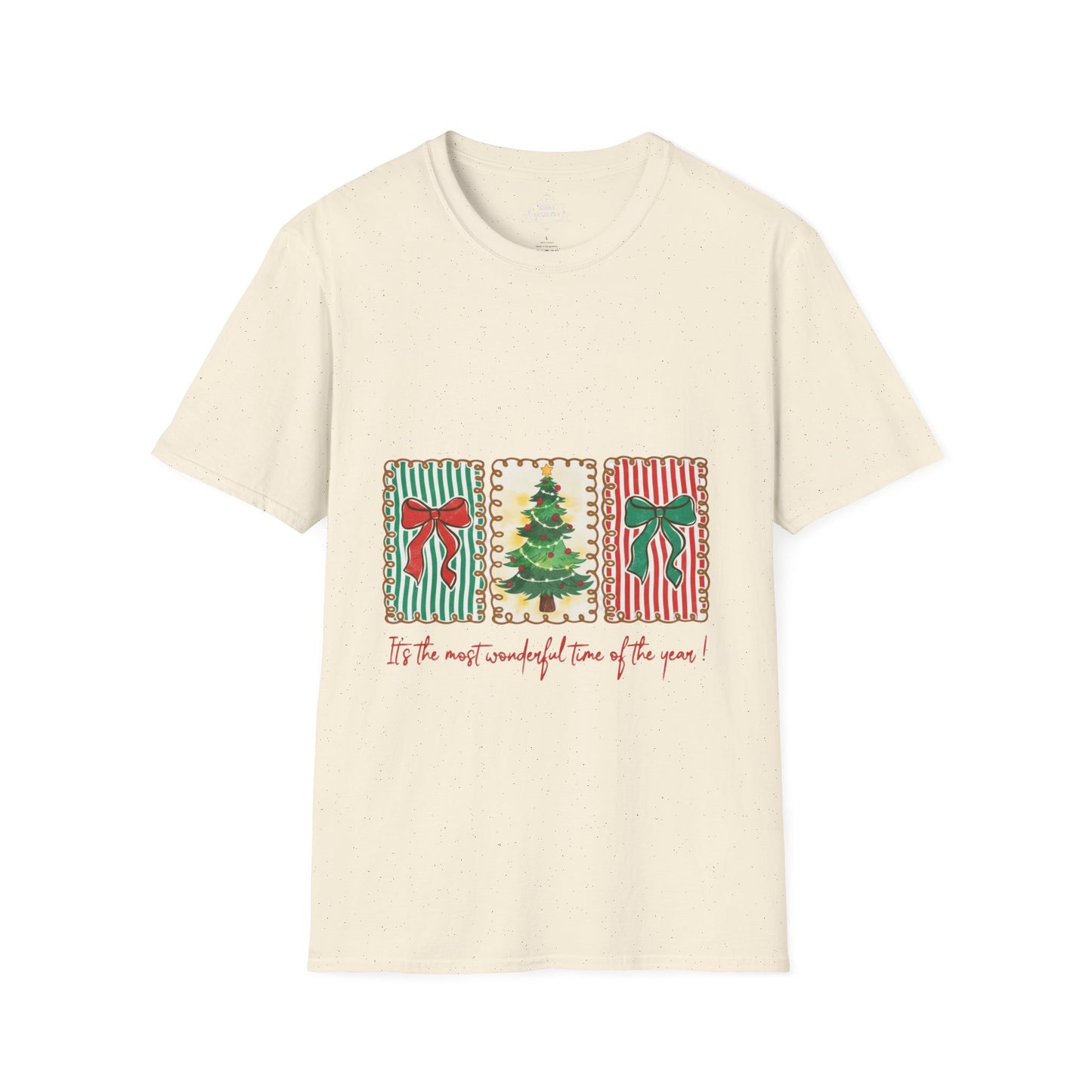 Festive Christmas Tree & Bow Design | It’s the Most Wonderful Time of the Year – Holiday Shirt, Mug, Tote & Home deco