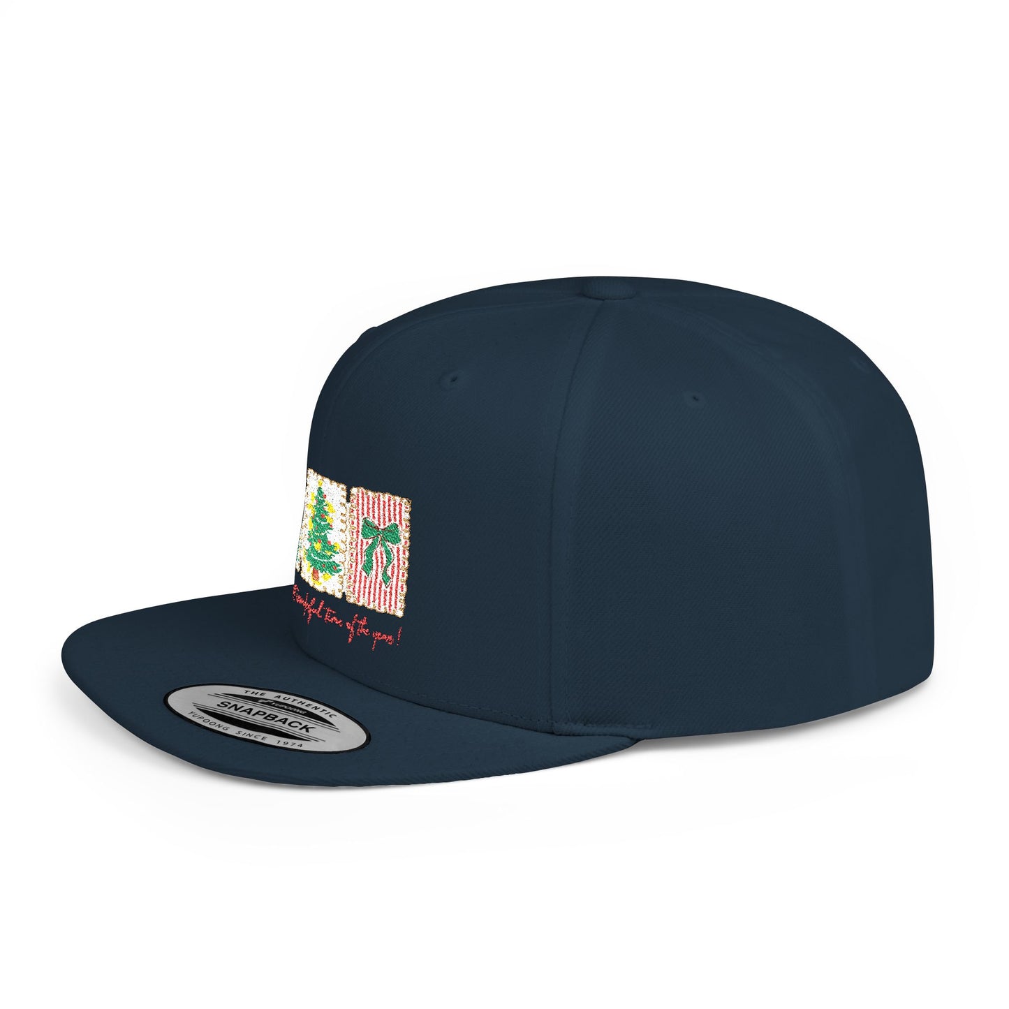Festive Christmas Tree & Bow Design | It’s the Most Wonderful Time of the Year – Holiday Shirt, Mug, Tote & Home Decor Snapback Cap