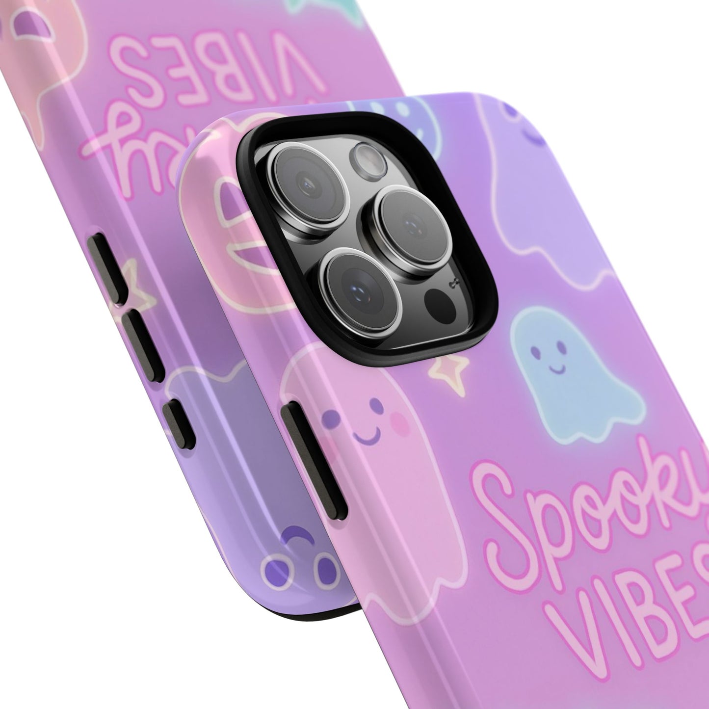 Spooky Vibes Pastel Halloween Design | Cute Ghosts, Pumpkins & Bats Aesthetic Phone Cases