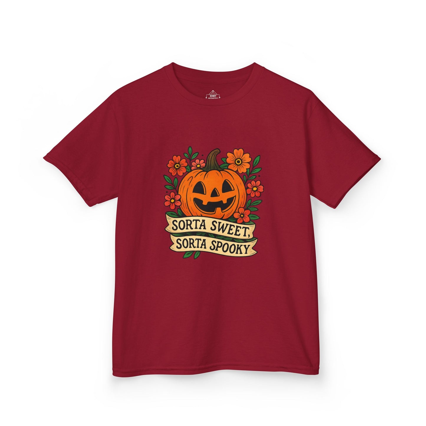 Cute Pumpkin Design – Sorta Sweet, Sorta Spooky Halloween Artwork , Kids T-Shirts