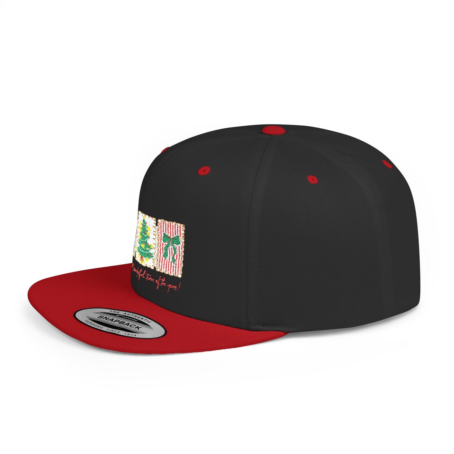Festive Christmas Tree & Bow Design | It’s the Most Wonderful Time of the Year – Holiday Shirt, Mug, Tote & Home Decor Snapback Cap