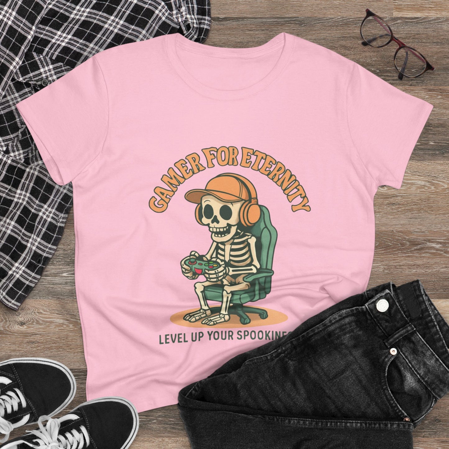 Halloween Gamer Tee, Gamer for Eternity Shirt, Spooky T-Shirt, Video Game Apparel, Halloween Costume Top