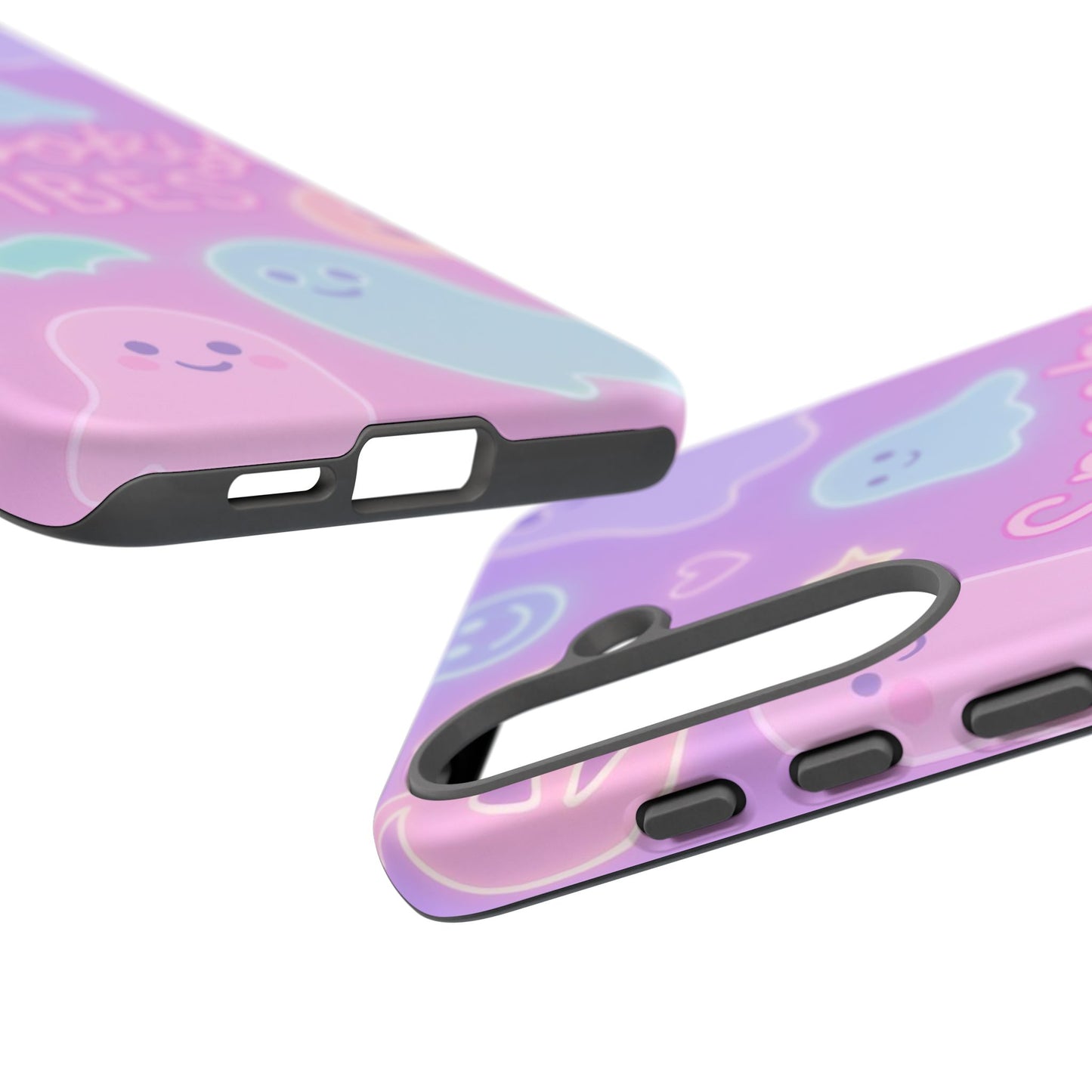 Spooky Vibes Pastel Halloween Design | Cute Ghosts, Pumpkins & Bats Aesthetic Phone Cases