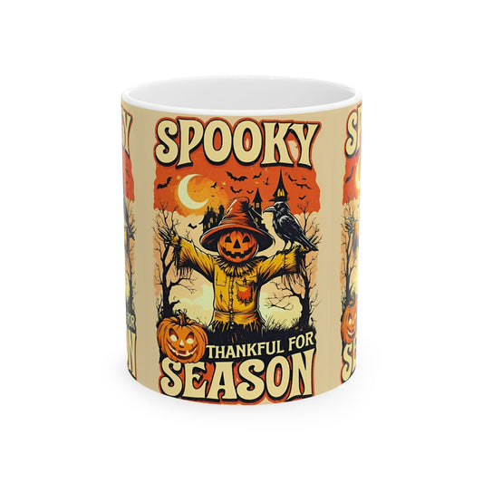 Spooky Thankful for the Season Mug 🎃 | Cute Pumpkin Halloween Coffee Cup Ceramic Mug