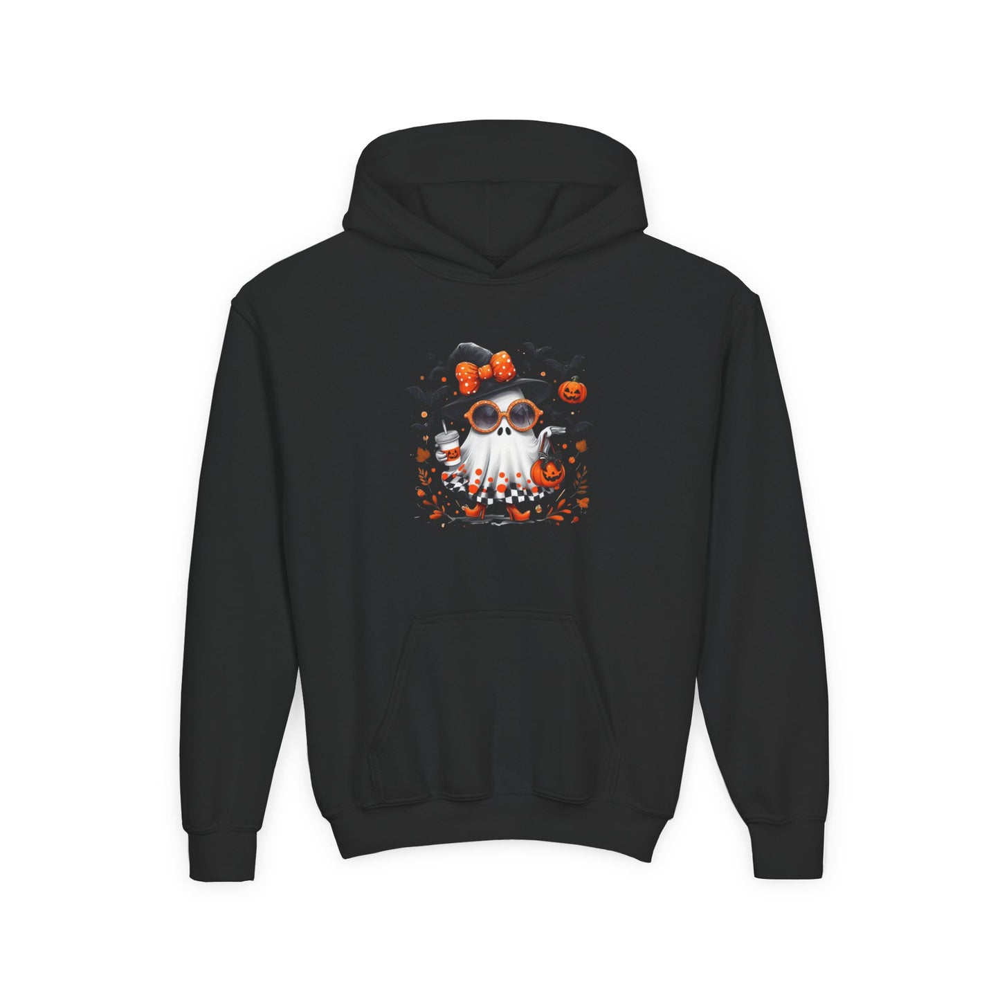 Cute Halloween Ghost T-Shirt | Trendy Witch Ghost Outfit | Spooky Fall Shirt for Women | Pumpkin Aesthetic Halloween Apparel Gift Kids Hoodie