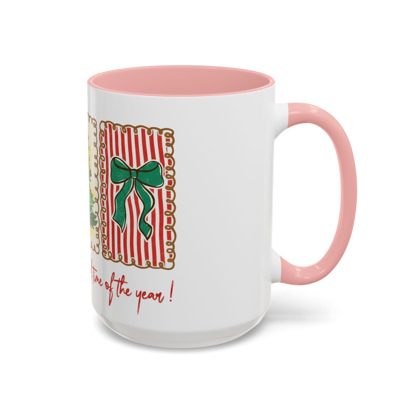 Festive Christmas Tree & Bow Design | It’s the Most Wonderful Time of the Year – Holiday Shirt, Mug, Tote & Home Decor Accent Mug