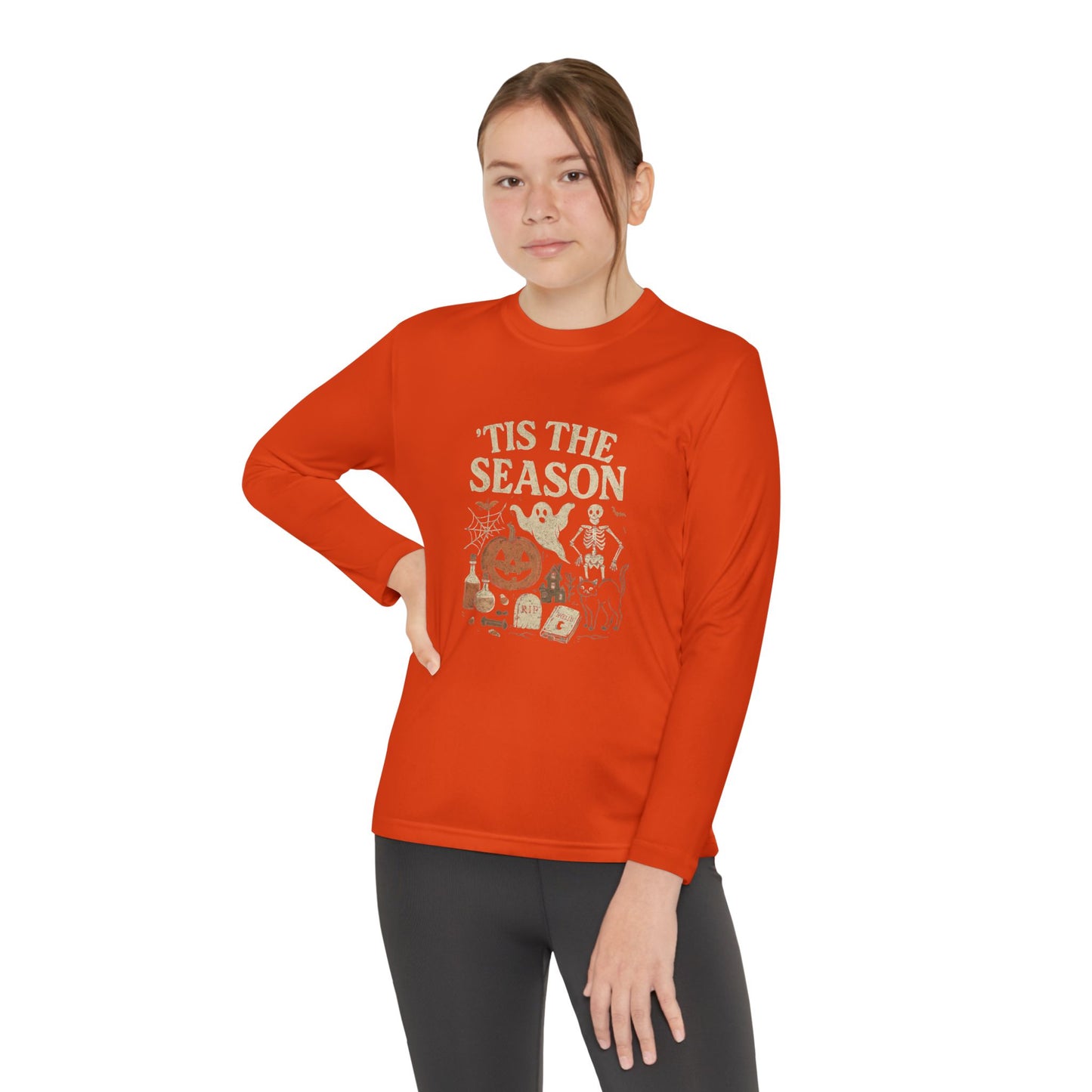 ‘Tis the Season Halloween  | Vintage Spooky Season Shirt with Ghost, Skeleton & Pumpkin | Retro Halloween Graphic Tee for Fall