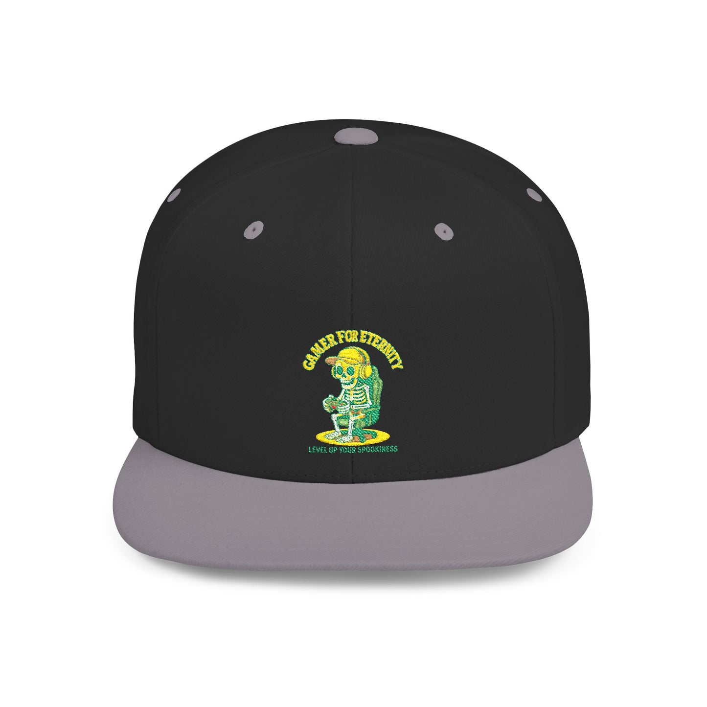 Trendy Flat Bill Snapback Hat, Casual Outdoor Cap, Custom Graphic Hat, Perfect for Summer Festivals, Streetwear Accessory, Snapback Cap