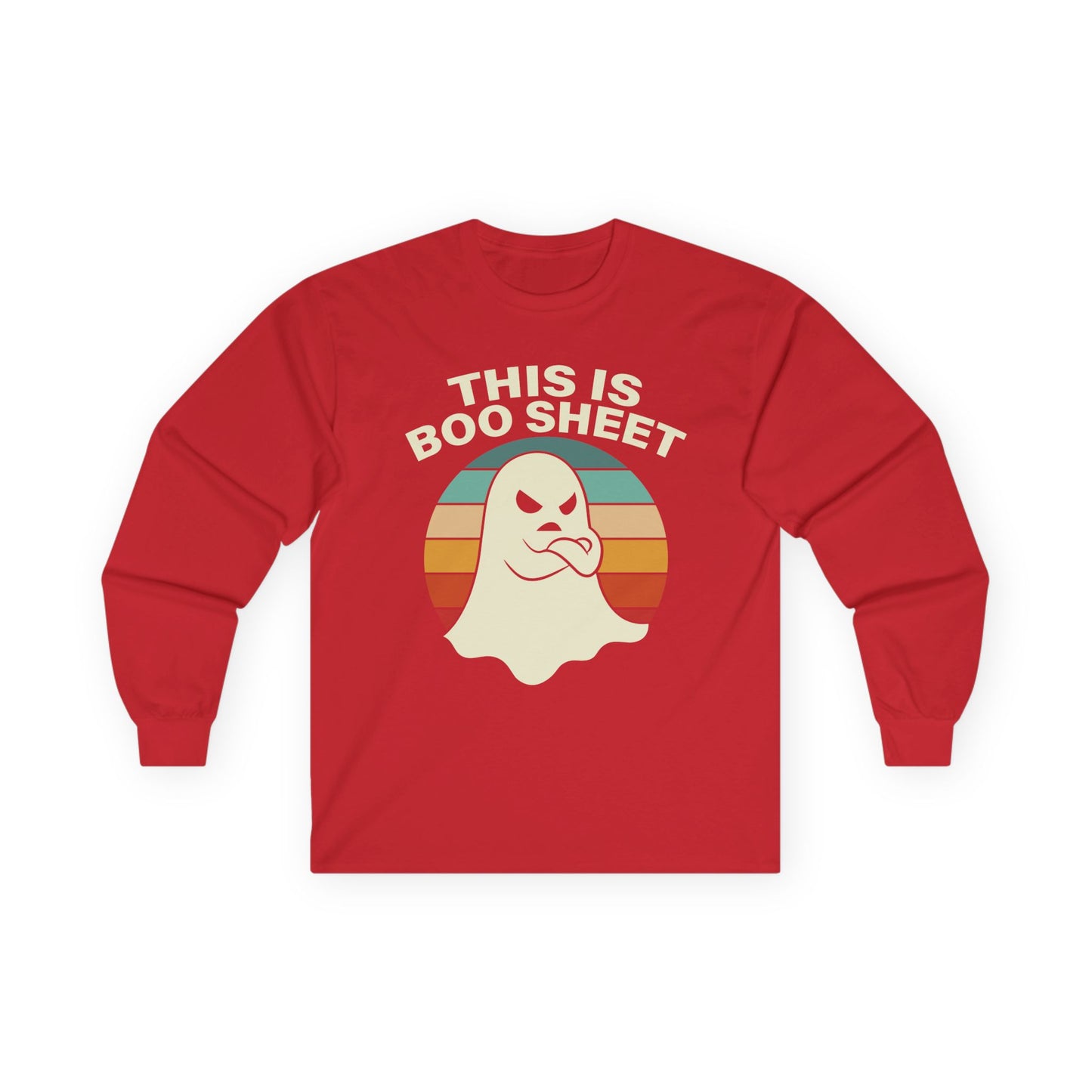 This Is Boo Sheet Funny Halloween T‑Shirt | Sarcastic Ghost Shirt for Spooky Season | Retro Ghost Graphic Tee for Men & Women