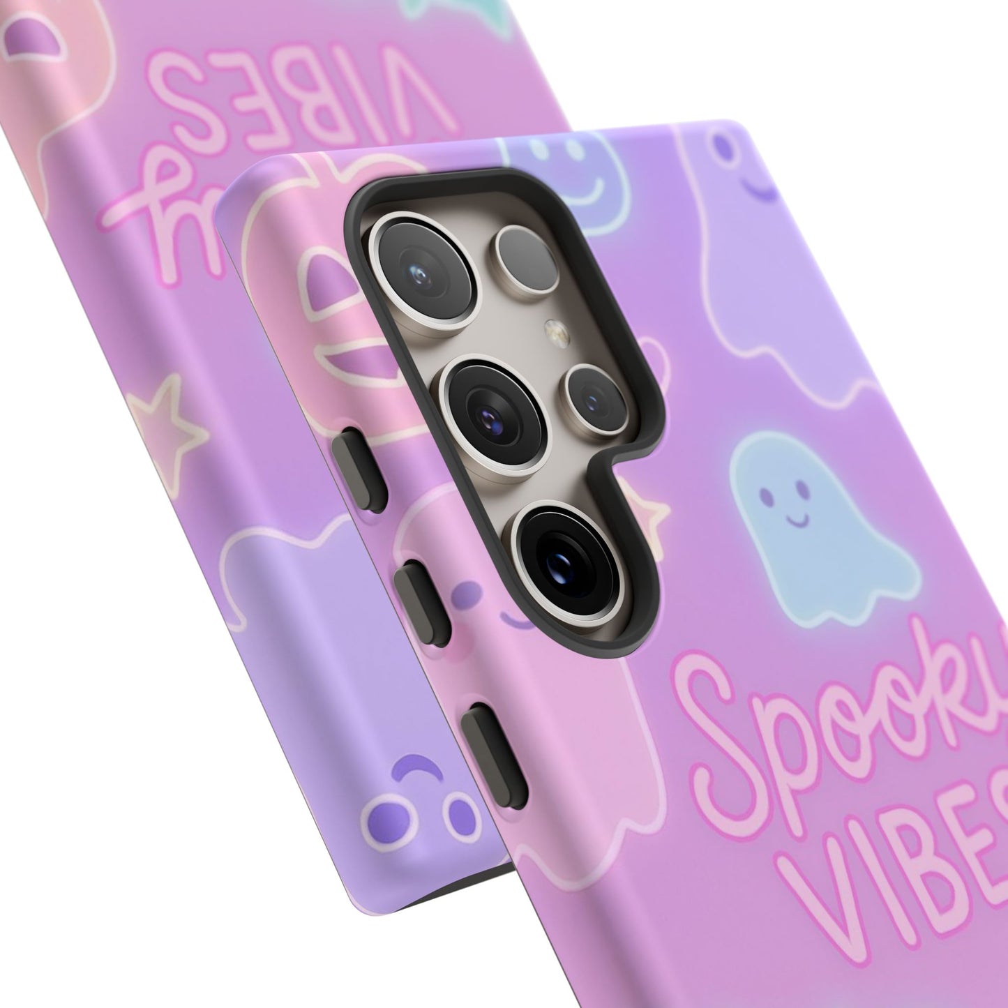 Spooky Vibes Pastel Halloween Design | Cute Ghosts, Pumpkins & Bats Aesthetic Phone Cases