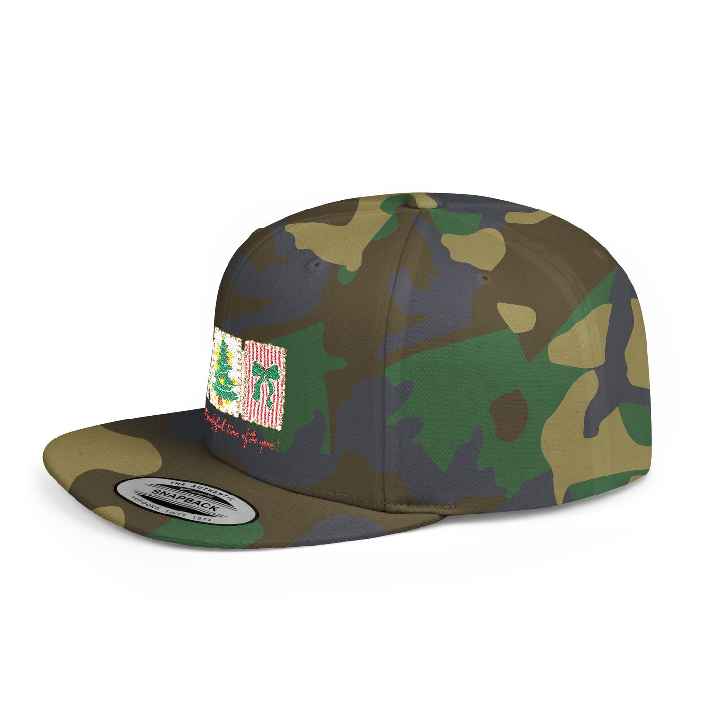 Festive Christmas Tree & Bow Design | It’s the Most Wonderful Time of the Year – Holiday Shirt, Mug, Tote & Home Decor Snapback Cap