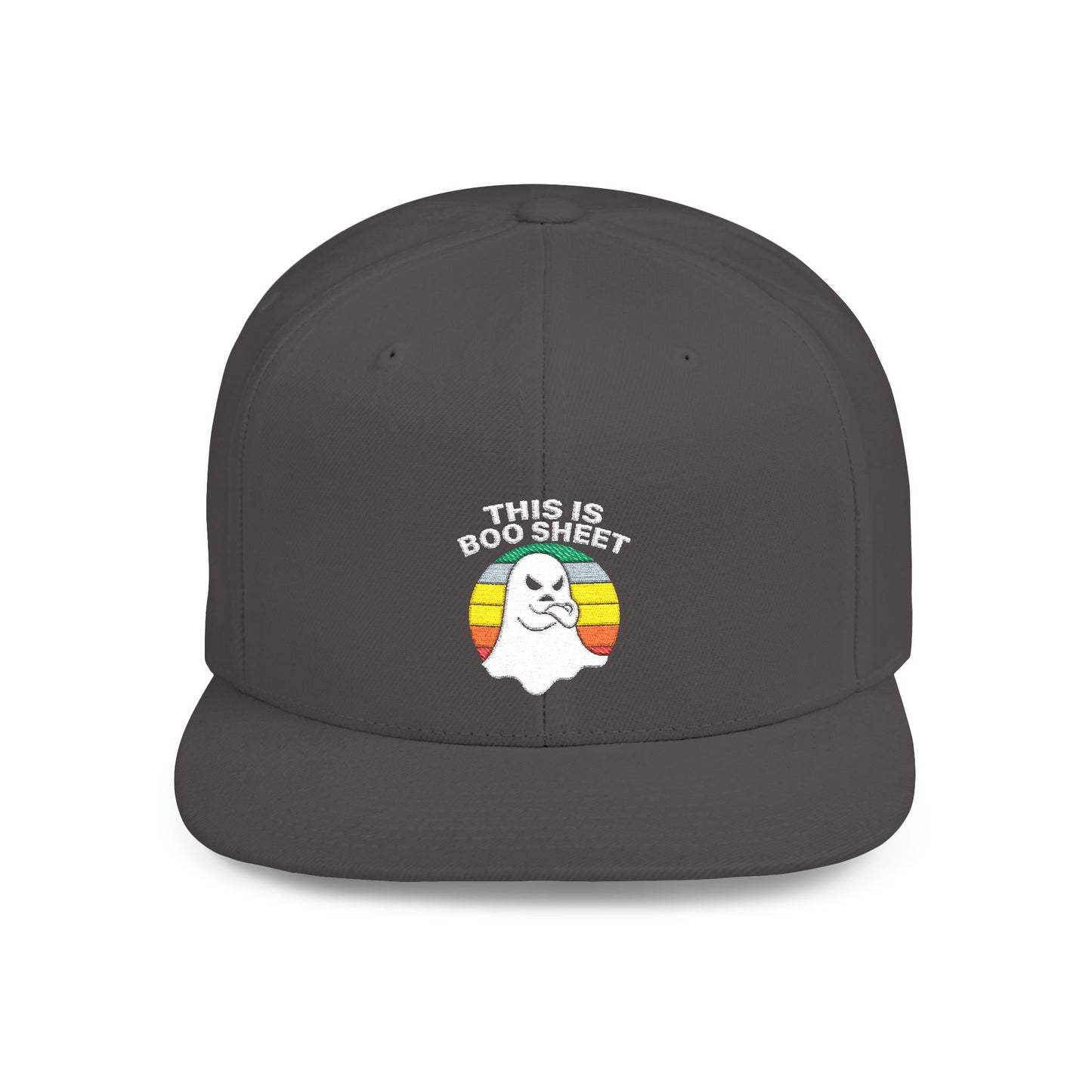 This Is Boo Sheet Funny Halloween T‑Shirt | Sarcastic Ghost Shirt for Spooky Season | Retro Ghost Graphic Tee for Men & Women Snapback Cap