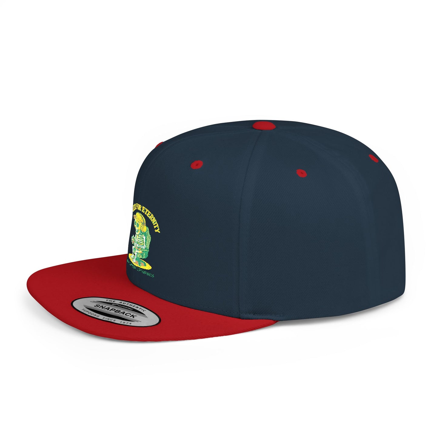 Trendy Flat Bill Snapback Hat, Casual Outdoor Cap, Custom Graphic Hat, Perfect for Summer Festivals, Streetwear Accessory, Snapback Cap