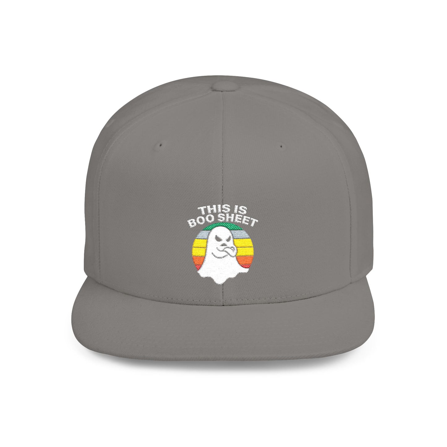 This Is Boo Sheet Funny Halloween T‑Shirt | Sarcastic Ghost Shirt for Spooky Season | Retro Ghost Graphic Tee for Men & Women Snapback Cap