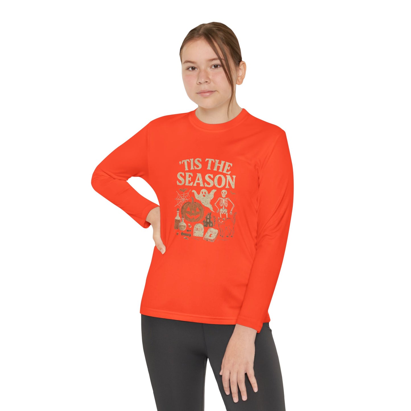 ‘Tis the Season Halloween  | Vintage Spooky Season Shirt with Ghost, Skeleton & Pumpkin | Retro Halloween Graphic Tee for Fall
