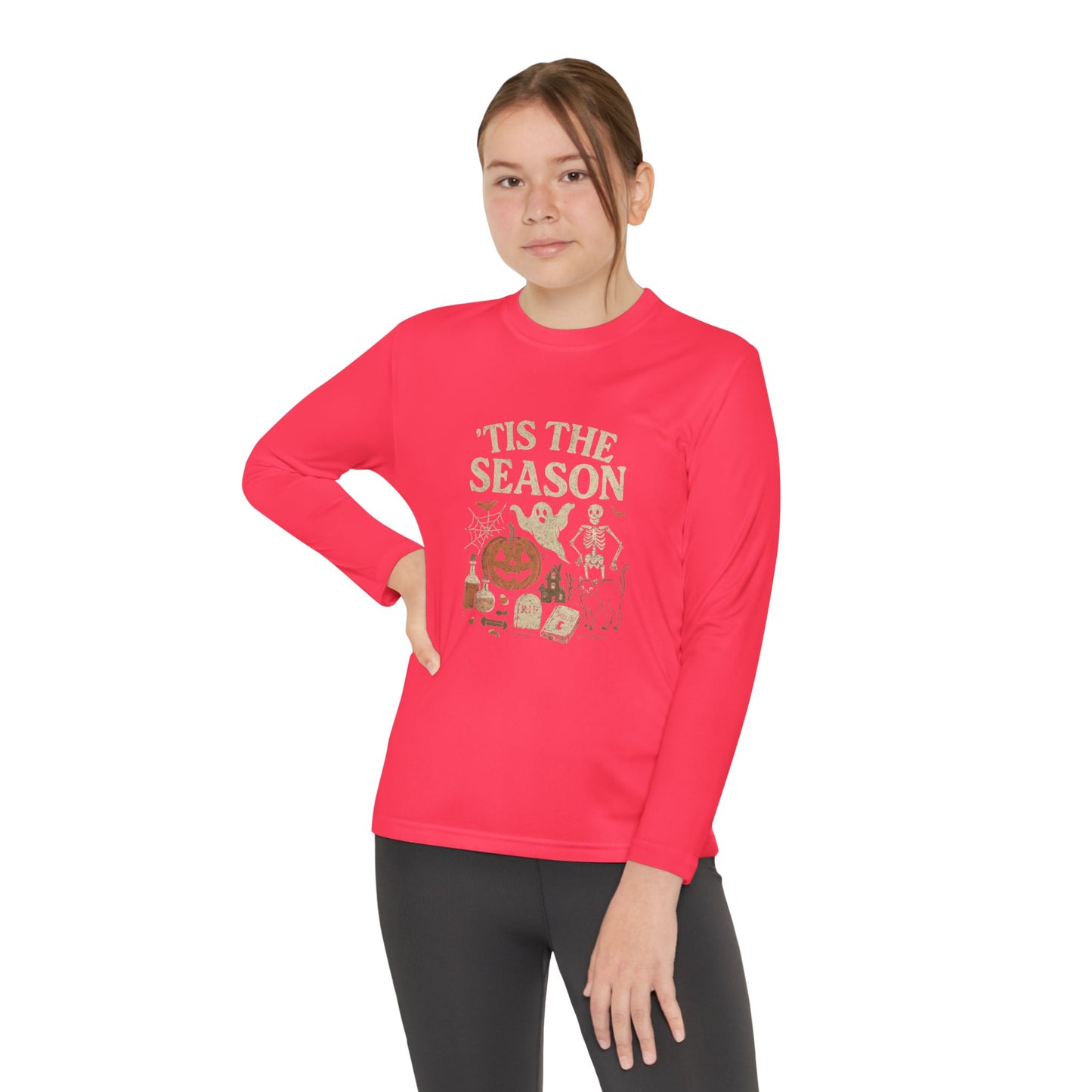 ‘Tis the Season Halloween  | Vintage Spooky Season Shirt with Ghost, Skeleton & Pumpkin | Retro Halloween Graphic Tee for Fall