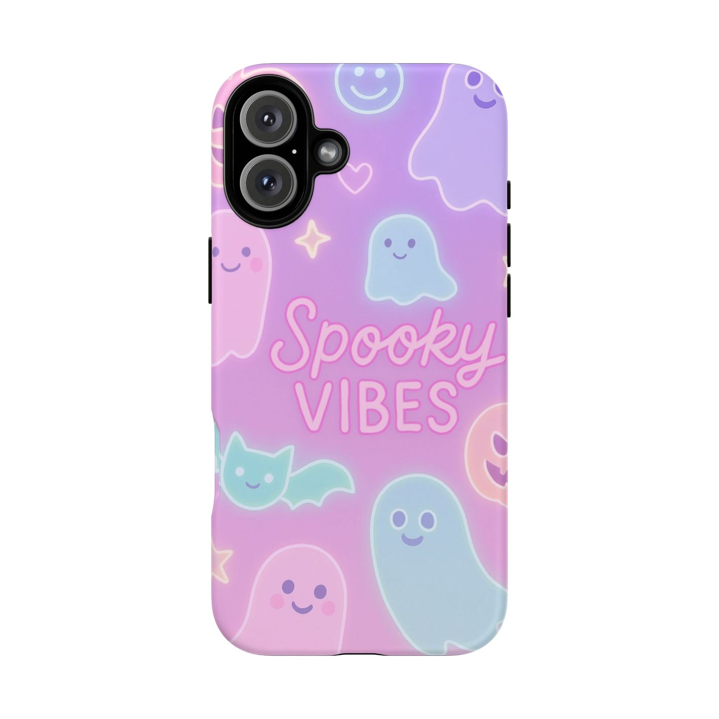 Spooky Vibes Pastel Halloween Design | Cute Ghosts, Pumpkins & Bats Aesthetic Phone Cases