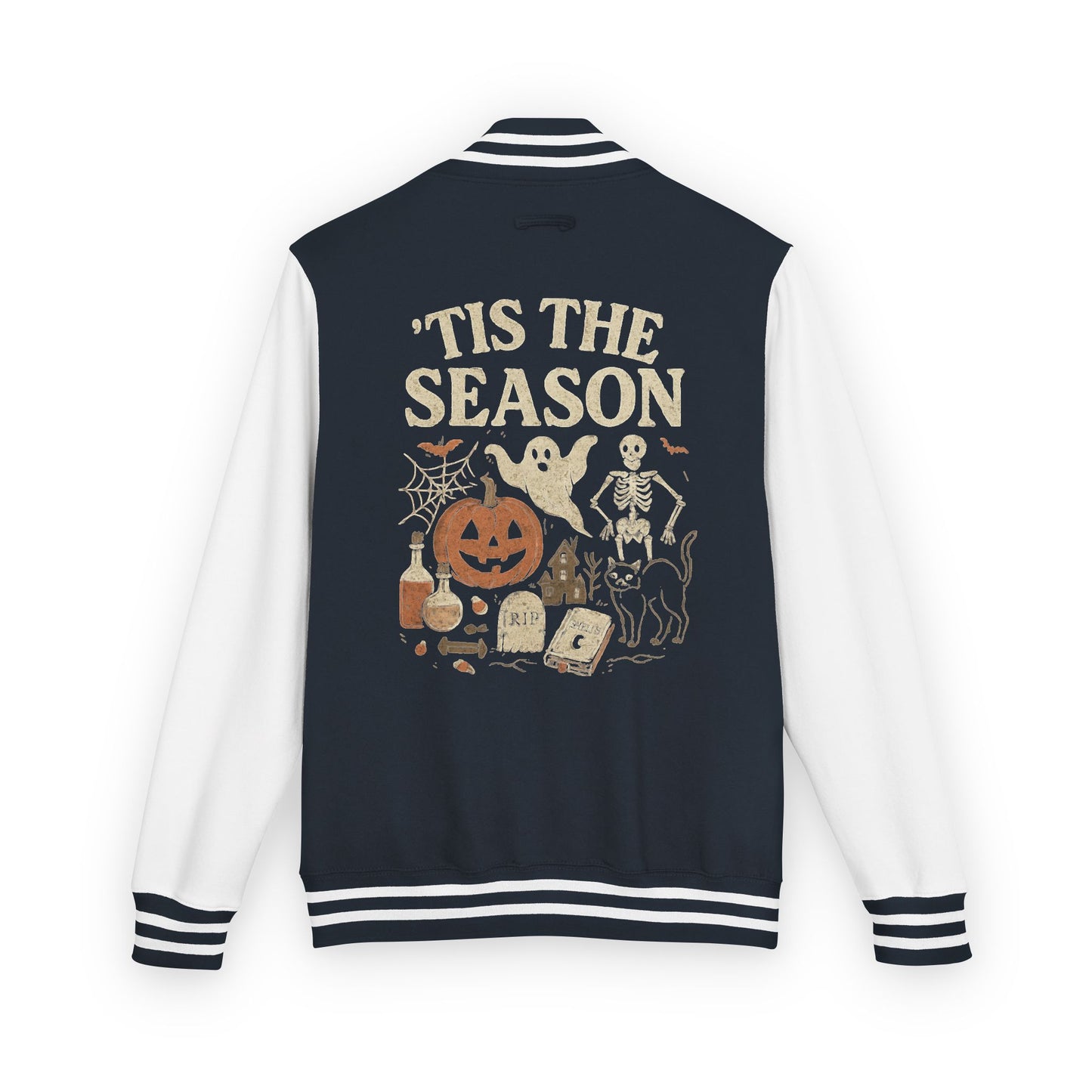 ‘Tis the Season Halloween  | Vintage Spooky Season Shirt with Ghost, Skeleton & Pumpkin | Retro Halloween Graphic Tee for Fall