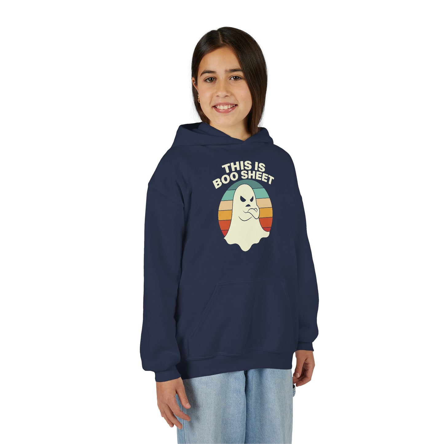 This Is Boo Sheet Funny Halloween T‑Shirt | Sarcastic Ghost Shirt for Spooky Season | Retro Ghost Graphic Tee for Men & Women Kids Hoodie