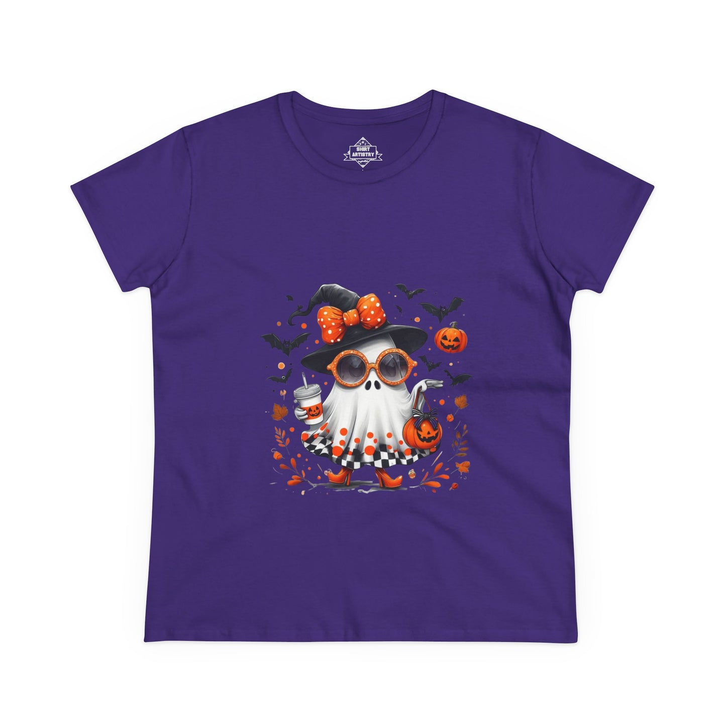 Trendy Halloween Ghost Tumbler Design | Cute Witch Ghost PNG | Spooky Season Sublimation Design for Shirts, Mugs & Decor