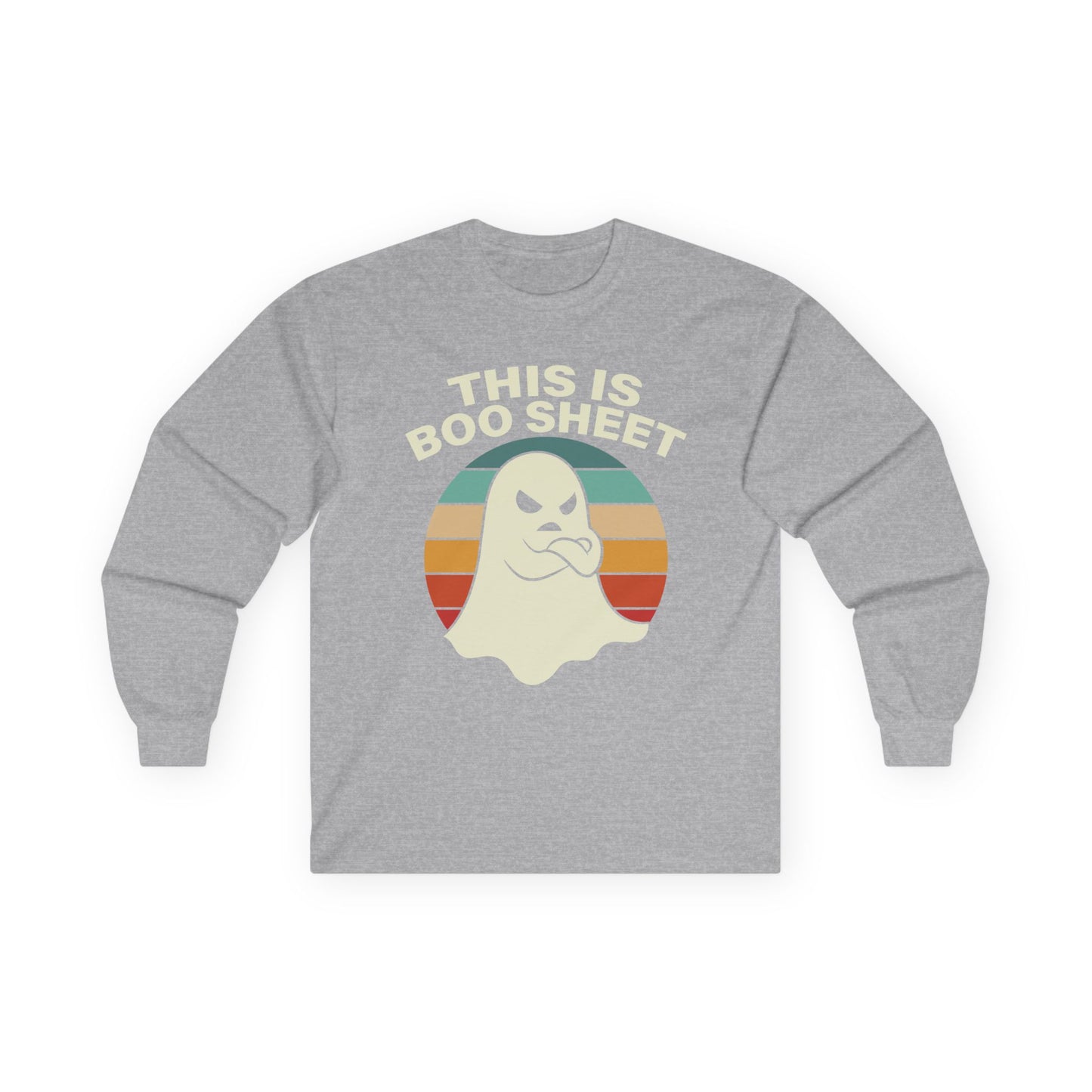 This Is Boo Sheet Funny Halloween T‑Shirt | Sarcastic Ghost Shirt for Spooky Season | Retro Ghost Graphic Tee for Men & Women