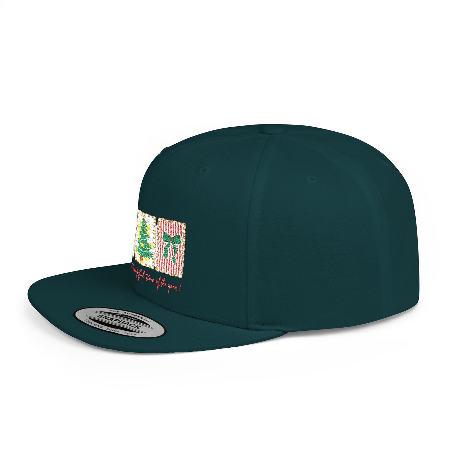Festive Christmas Tree & Bow Design | It’s the Most Wonderful Time of the Year – Holiday Shirt, Mug, Tote & Home Decor Snapback Cap