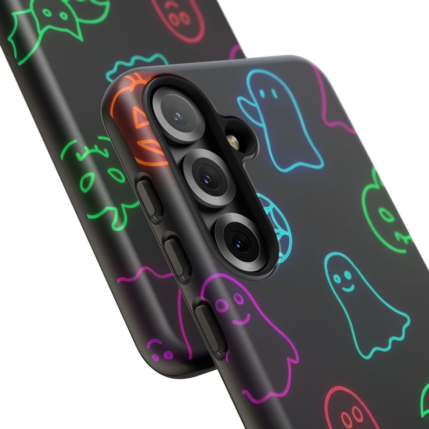 Neon Halloween Pattern | Cute Ghosts, Pumpkins & Bats Glow Design Phone Cases