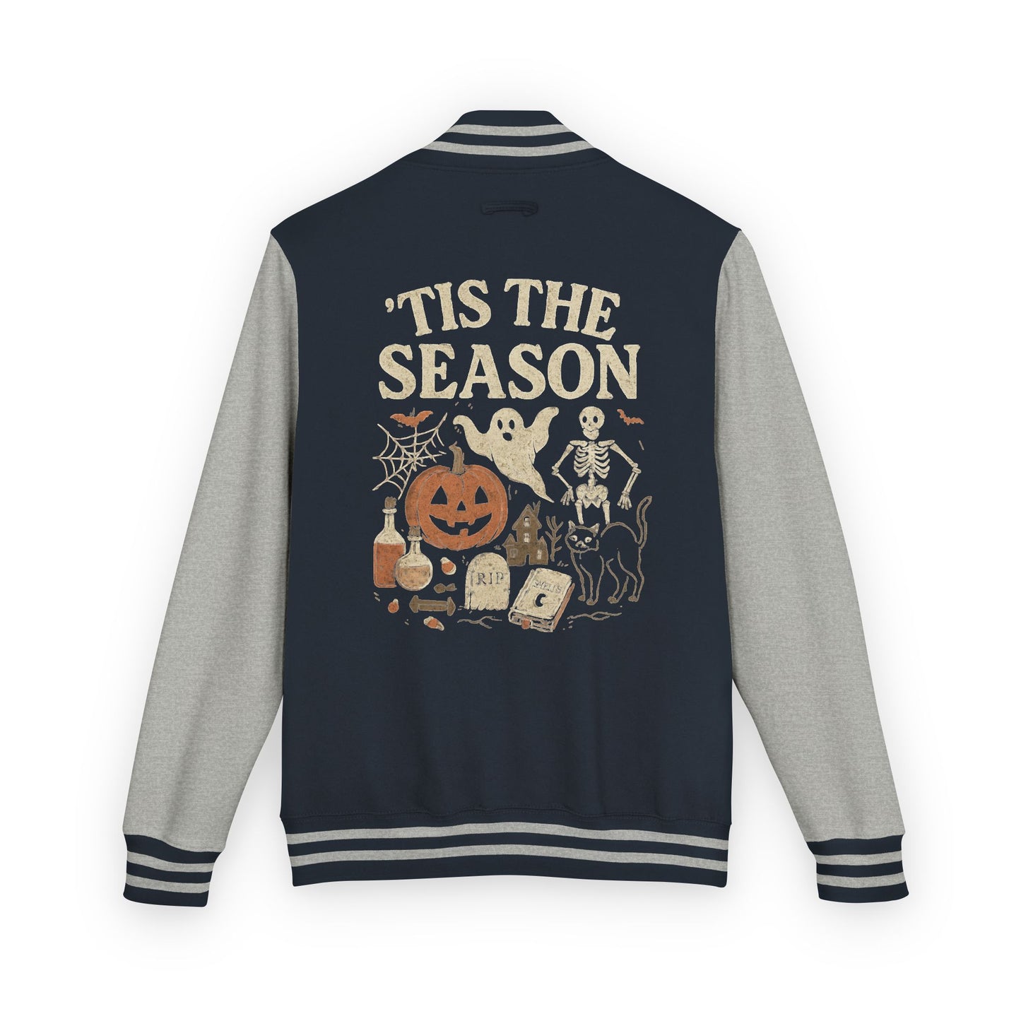 ‘Tis the Season Halloween  | Vintage Spooky Season Shirt with Ghost, Skeleton & Pumpkin | Retro Halloween Graphic Tee for Fall