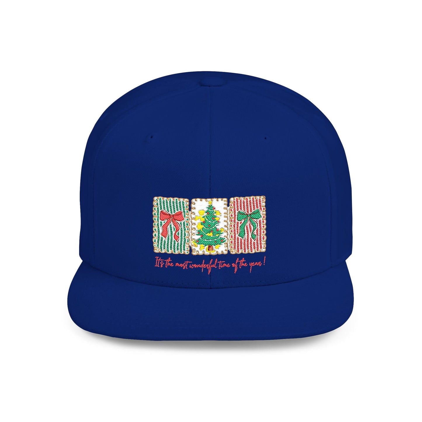 Festive Christmas Tree & Bow Design | It’s the Most Wonderful Time of the Year – Holiday Shirt, Mug, Tote & Home Decor Snapback Cap