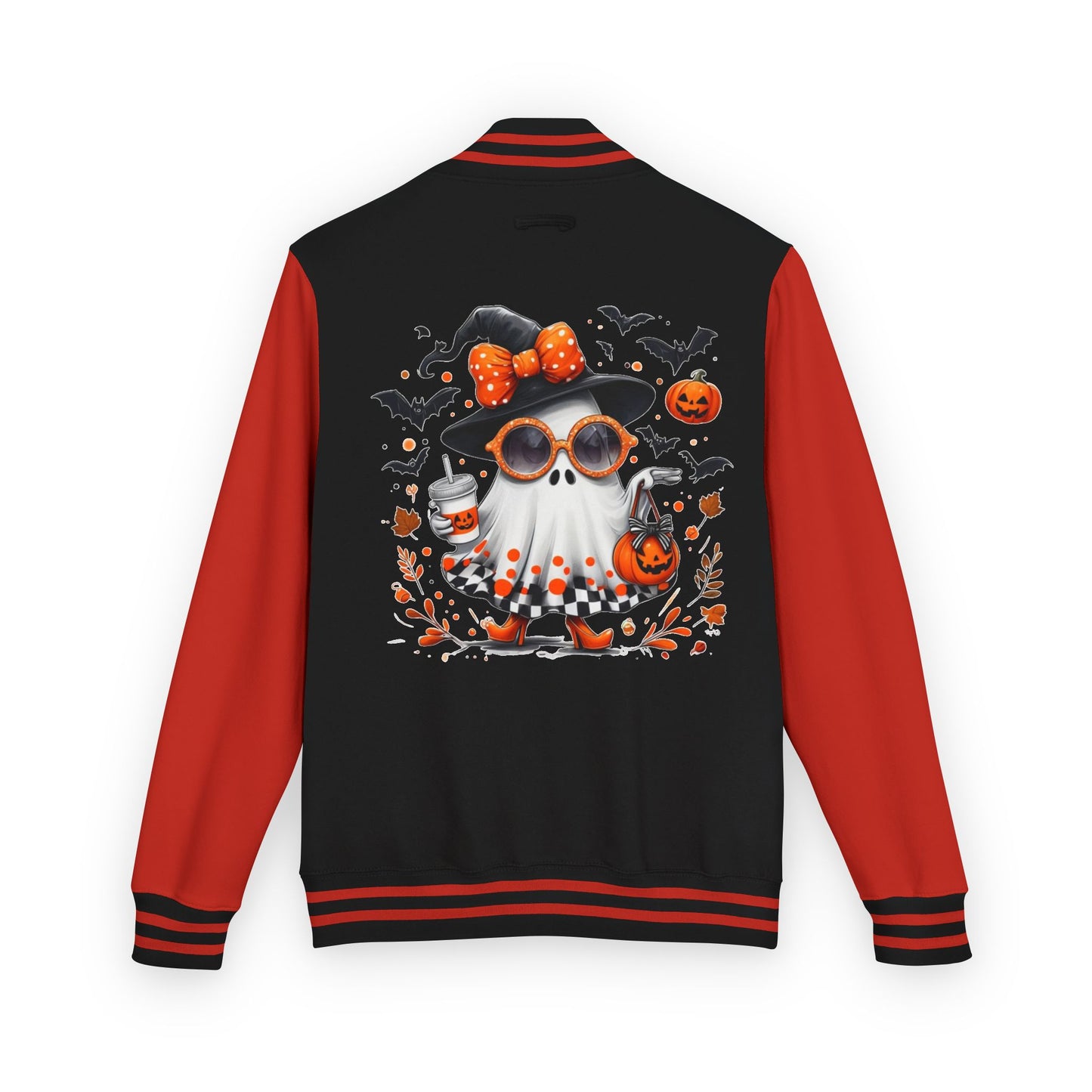 Trendy Halloween Ghost with Witch  Sunglasses | Cute Spooky Chic Pumpkin Art Print | Fashion Ghost Fall Aesthetic Design