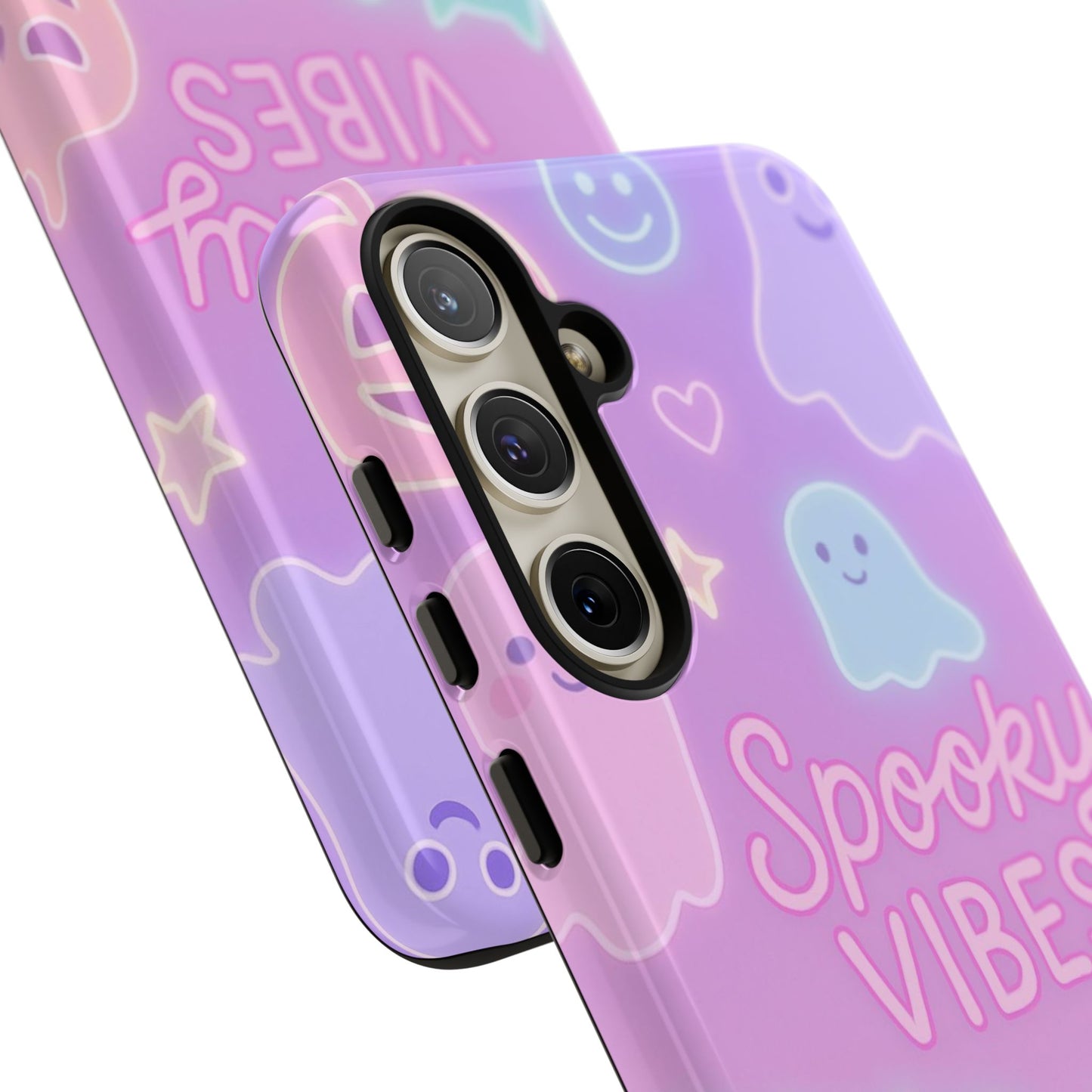 Spooky Vibes Pastel Halloween Design | Cute Ghosts, Pumpkins & Bats Aesthetic Phone Cases