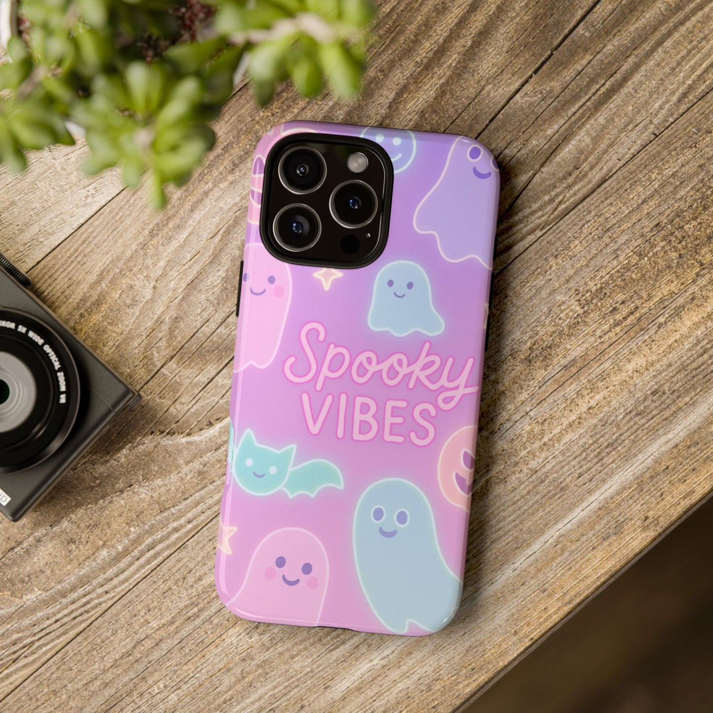 Spooky Vibes Pastel Halloween Design | Cute Ghosts, Pumpkins & Bats Aesthetic Phone Cases
