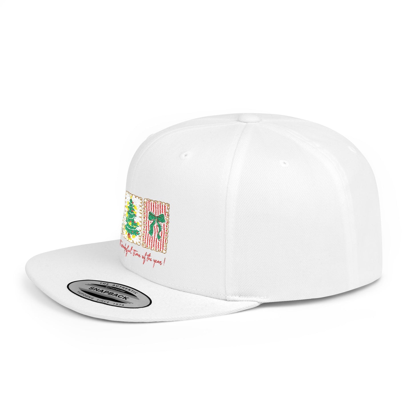 Festive Christmas Tree & Bow Design | It’s the Most Wonderful Time of the Year – Holiday Shirt, Mug, Tote & Home Decor Snapback Cap