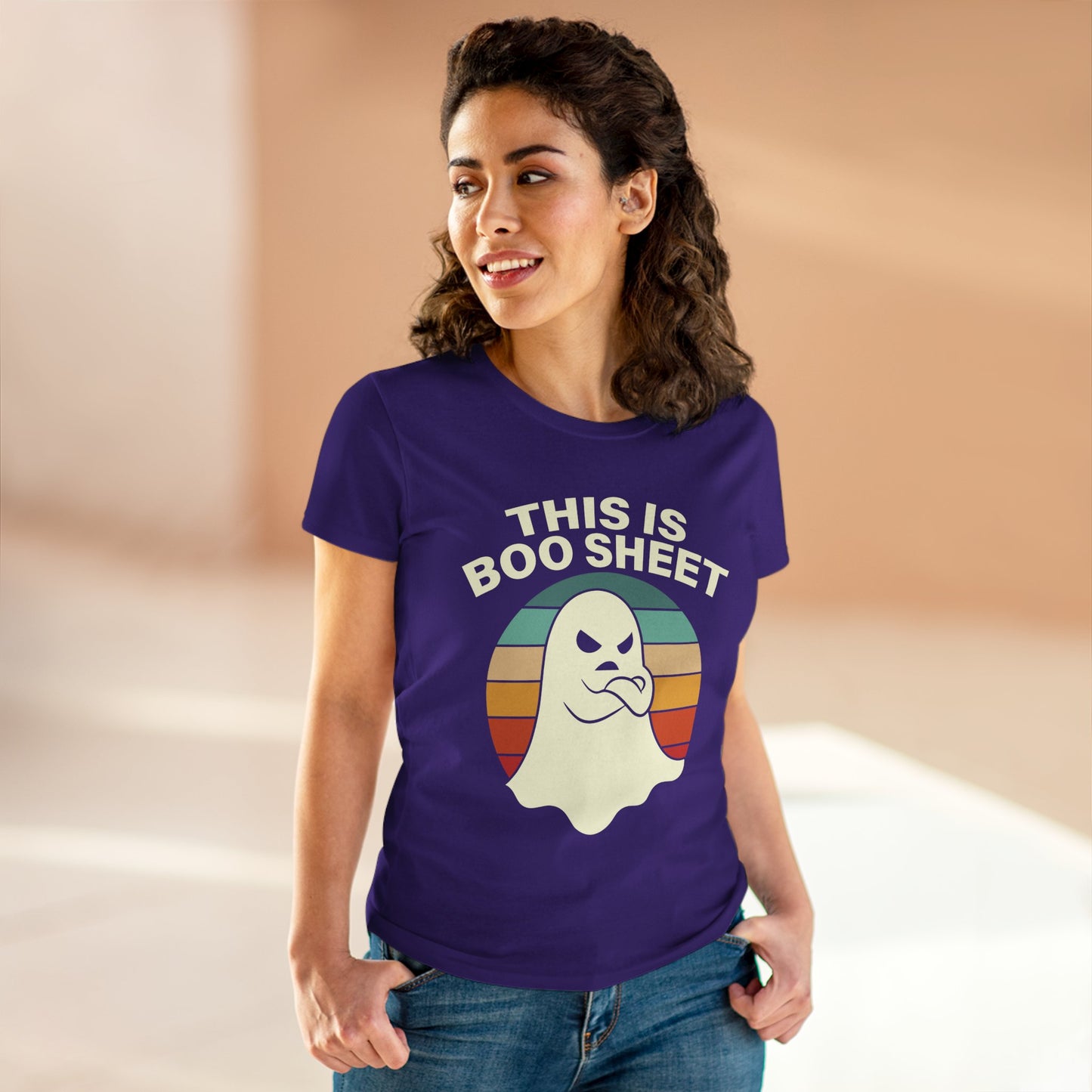 This Is Boo Sheet Funny Halloween | Sarcastic Ghost Shirt for Spooky Season | Retro Ghost Graphic Tee for Men & Women