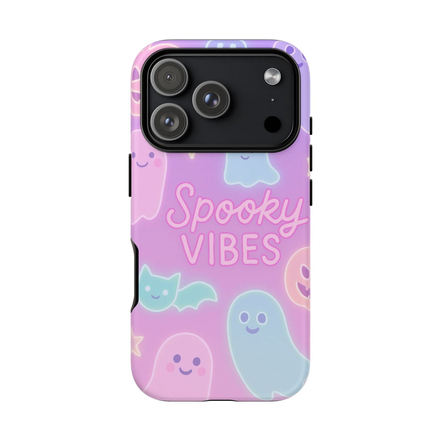 Spooky Vibes Pastel Halloween Design | Cute Ghosts, Pumpkins & Bats Aesthetic Phone Cases