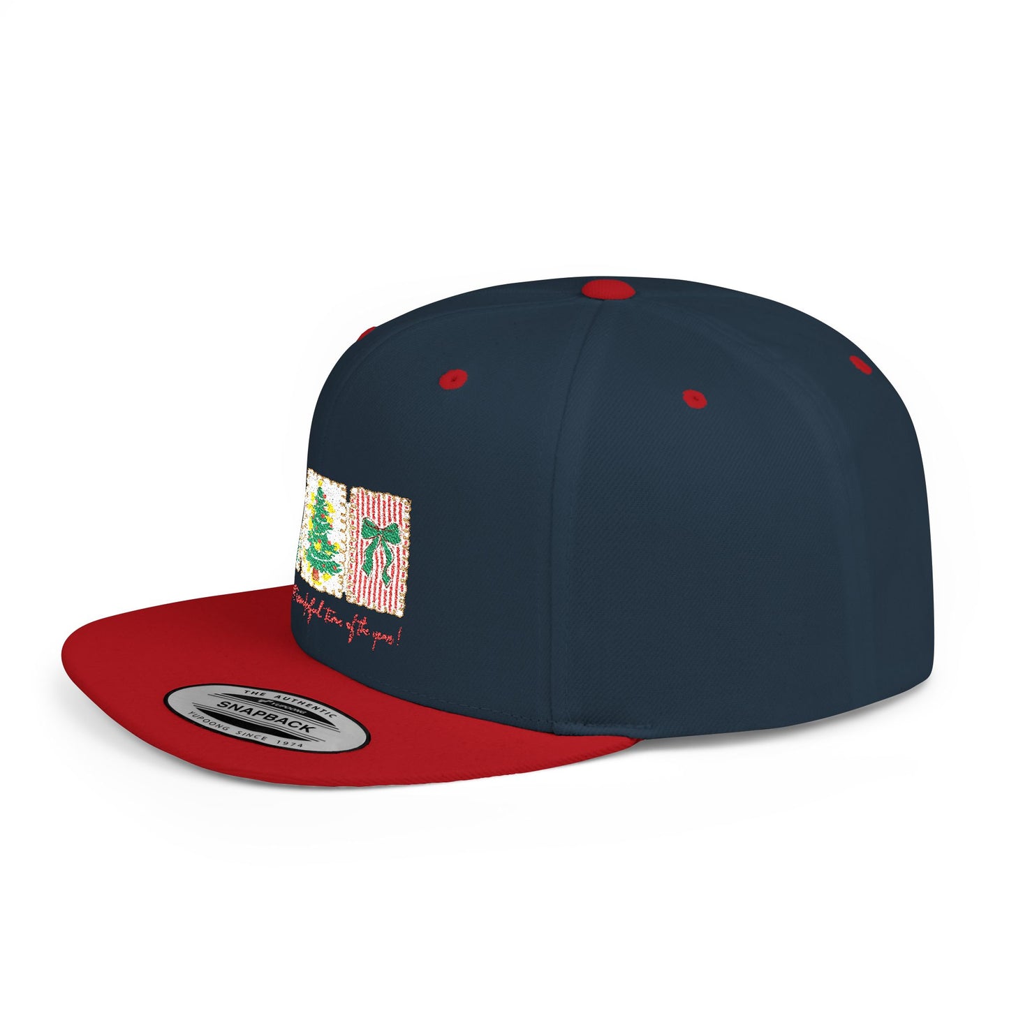 Festive Christmas Tree & Bow Design | It’s the Most Wonderful Time of the Year – Holiday Shirt, Mug, Tote & Home Decor Snapback Cap