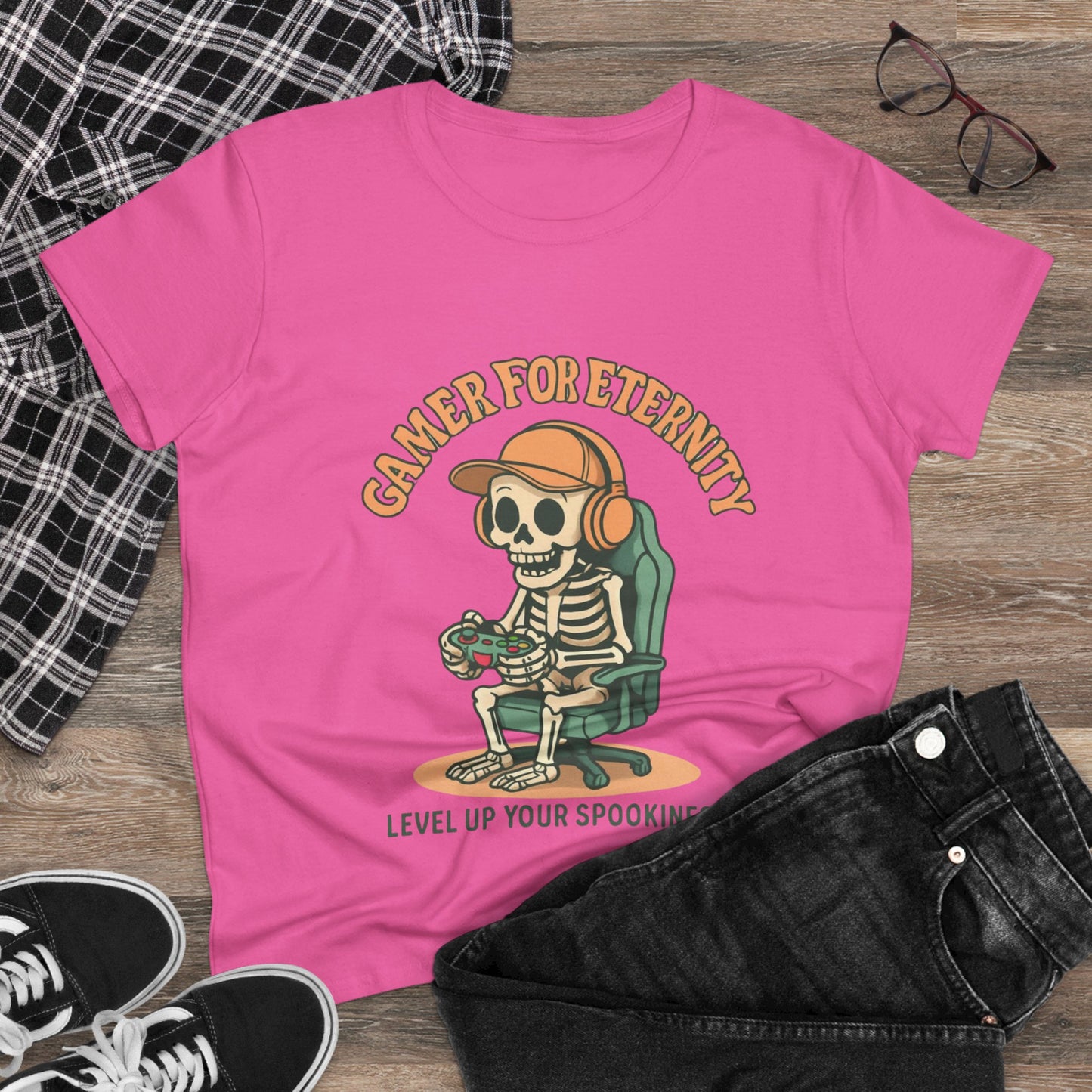 Halloween Gamer Tee, Gamer for Eternity Shirt, Spooky T-Shirt, Video Game Apparel, Halloween Costume Top