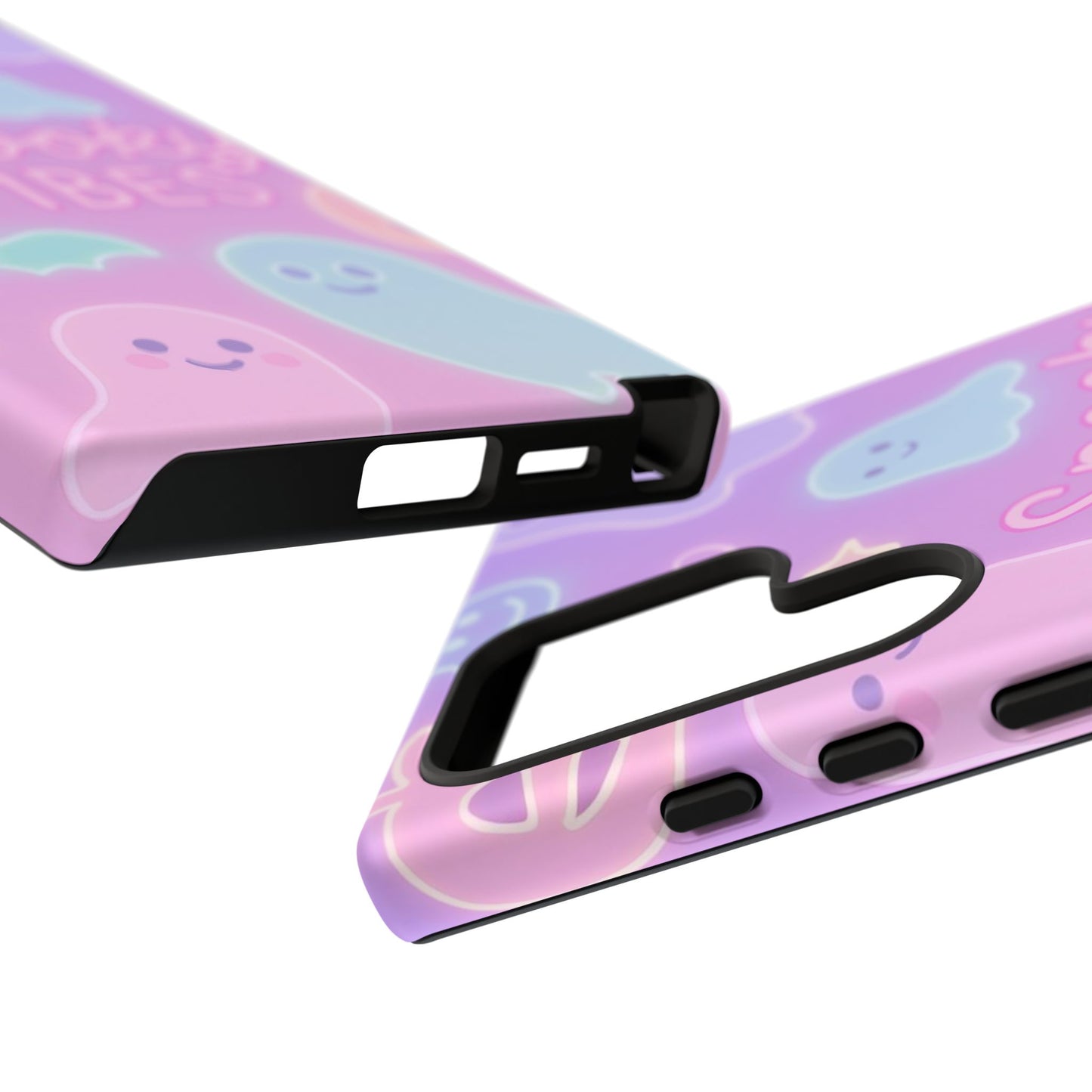 Spooky Vibes Pastel Halloween Design | Cute Ghosts, Pumpkins & Bats Aesthetic Phone Cases
