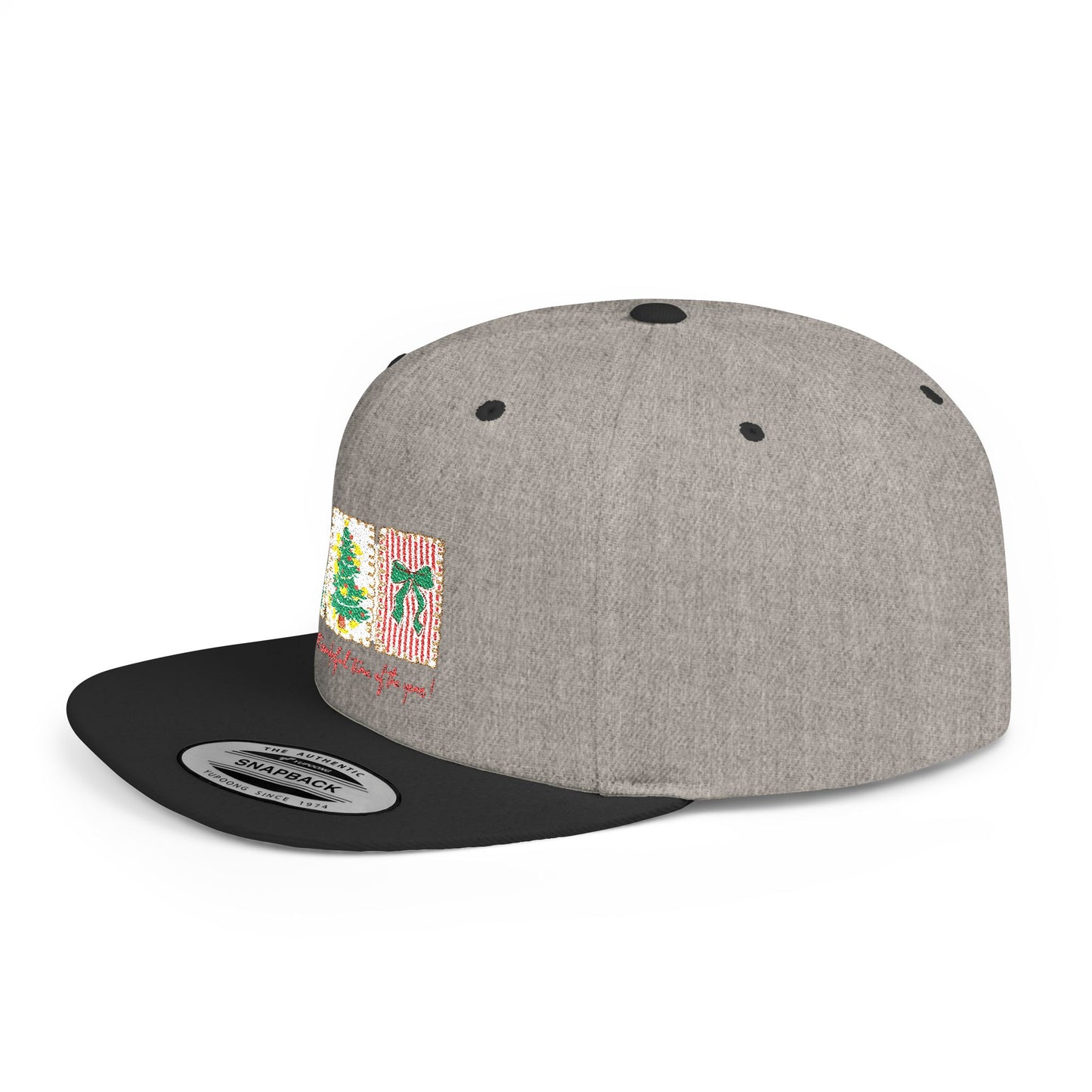 Festive Christmas Tree & Bow Design | It’s the Most Wonderful Time of the Year – Holiday Shirt, Mug, Tote & Home Decor Snapback Cap