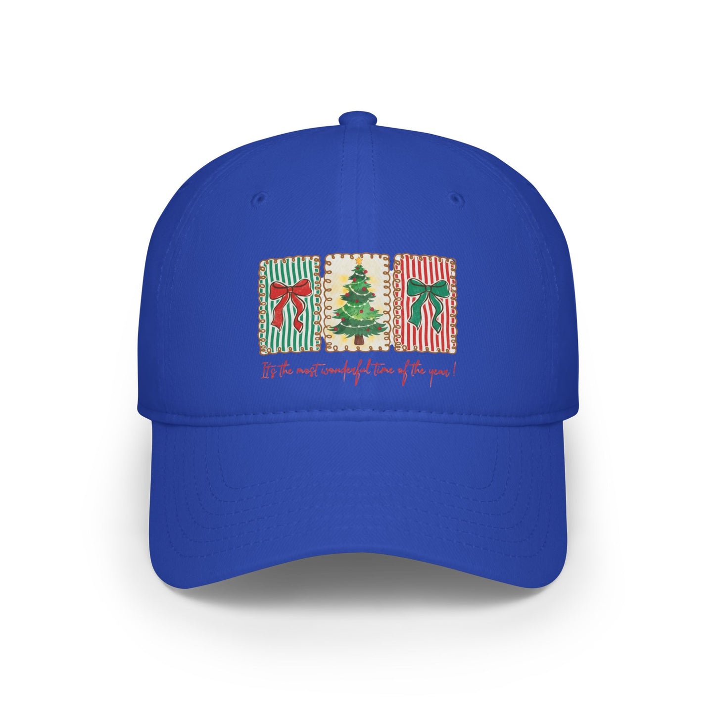 Festive Christmas Tree & Bow Design | It’s the Most Wonderful Time of the Year – Holiday Shirt, Mug, Tote & Home Decor Baseball Caps