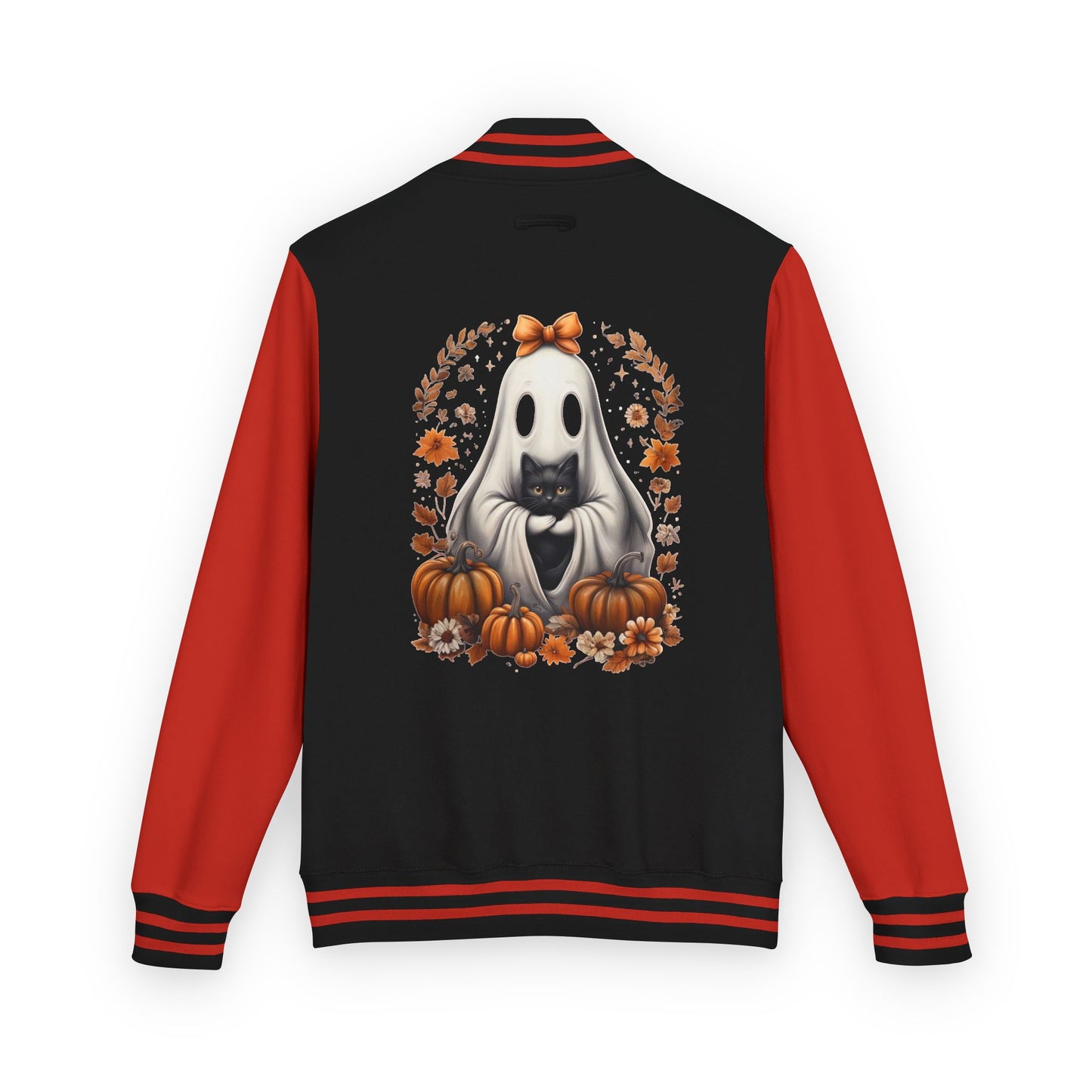 Cute Ghost and Black Cat Halloween T-Shirt | Cozy Fall Pumpkin Shirt | Spooky Season Aesthetic Apparel Gift for Halloween Lovers