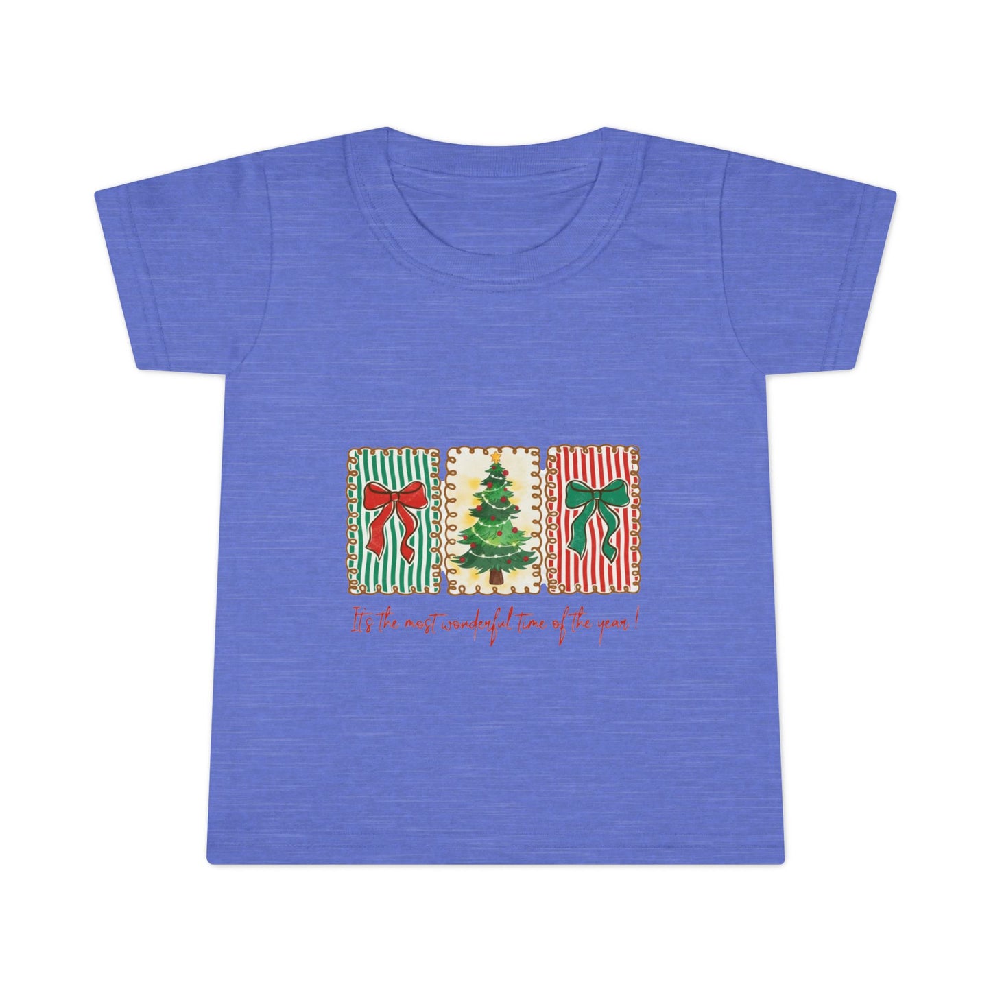 Festive Christmas Tree & Bow Design | It’s the Most Wonderful Time of the Year – Holiday Shirt, Mug, Tote & Home Decor Toddler T-Shirt