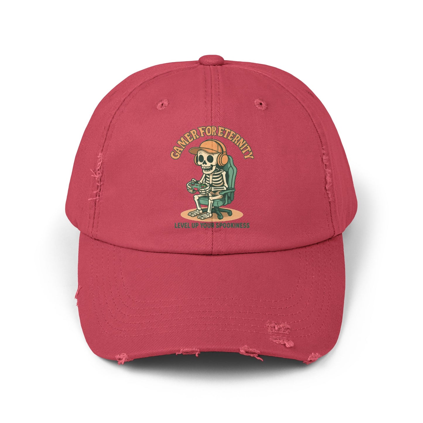Unisex Distressed Cap Featuring 'Cancer for Eternity' Design – Quirky, Casual Headwear for Everyday Wear, Gifts, Festivals, and More, Distressed cap