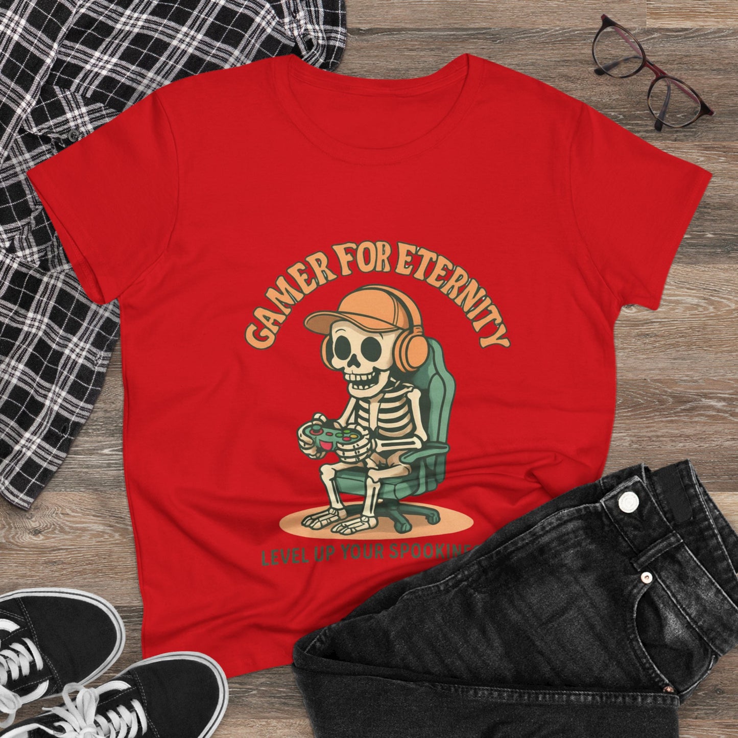 Halloween Gamer Tee, Gamer for Eternity Shirt, Spooky T-Shirt, Video Game Apparel, Halloween Costume Top