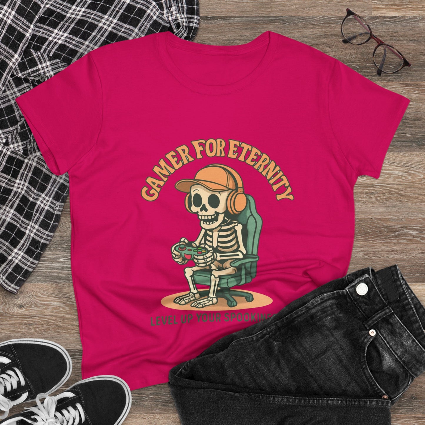 Halloween Gamer Tee, Gamer for Eternity Shirt, Spooky T-Shirt, Video Game Apparel, Halloween Costume Top