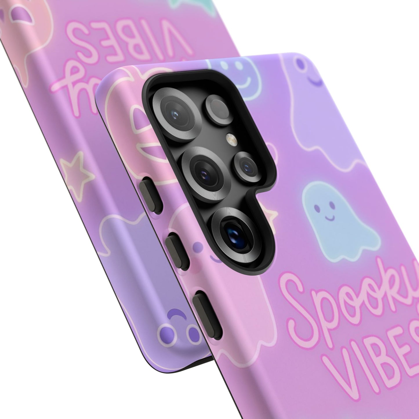 Spooky Vibes Pastel Halloween Design | Cute Ghosts, Pumpkins & Bats Aesthetic Phone Cases